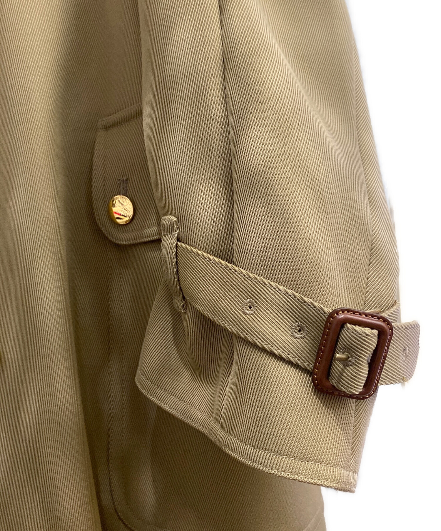 中古・古着通販】GUCCI (グッチ) ベルト付きウールコート カーキ