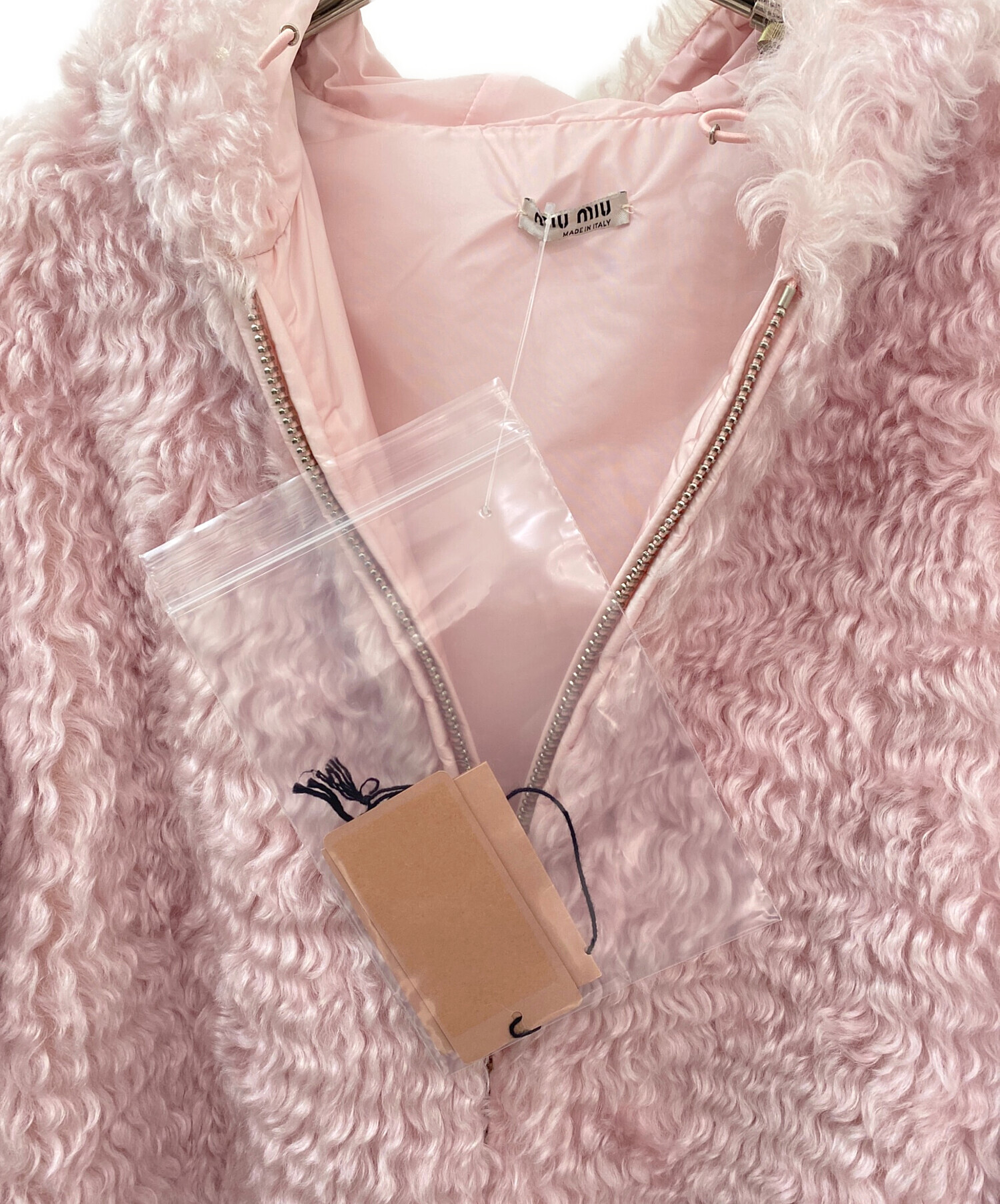 中古・古着通販】MIU MIU (ミュウミュウ) モヘアジャケット ピンク