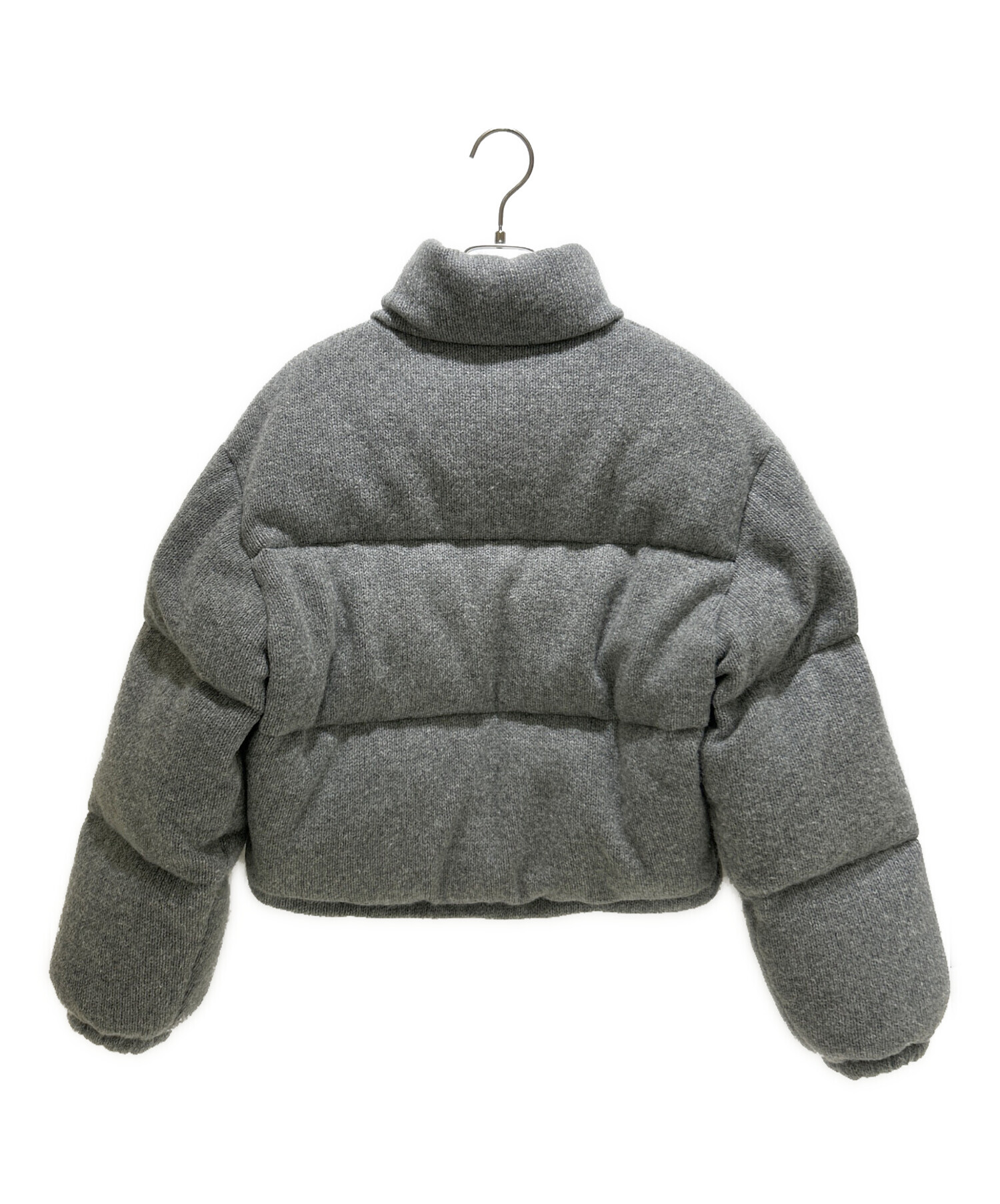 中古・古着通販】PRADA (プラダ) ニットダウンジャケット グレー