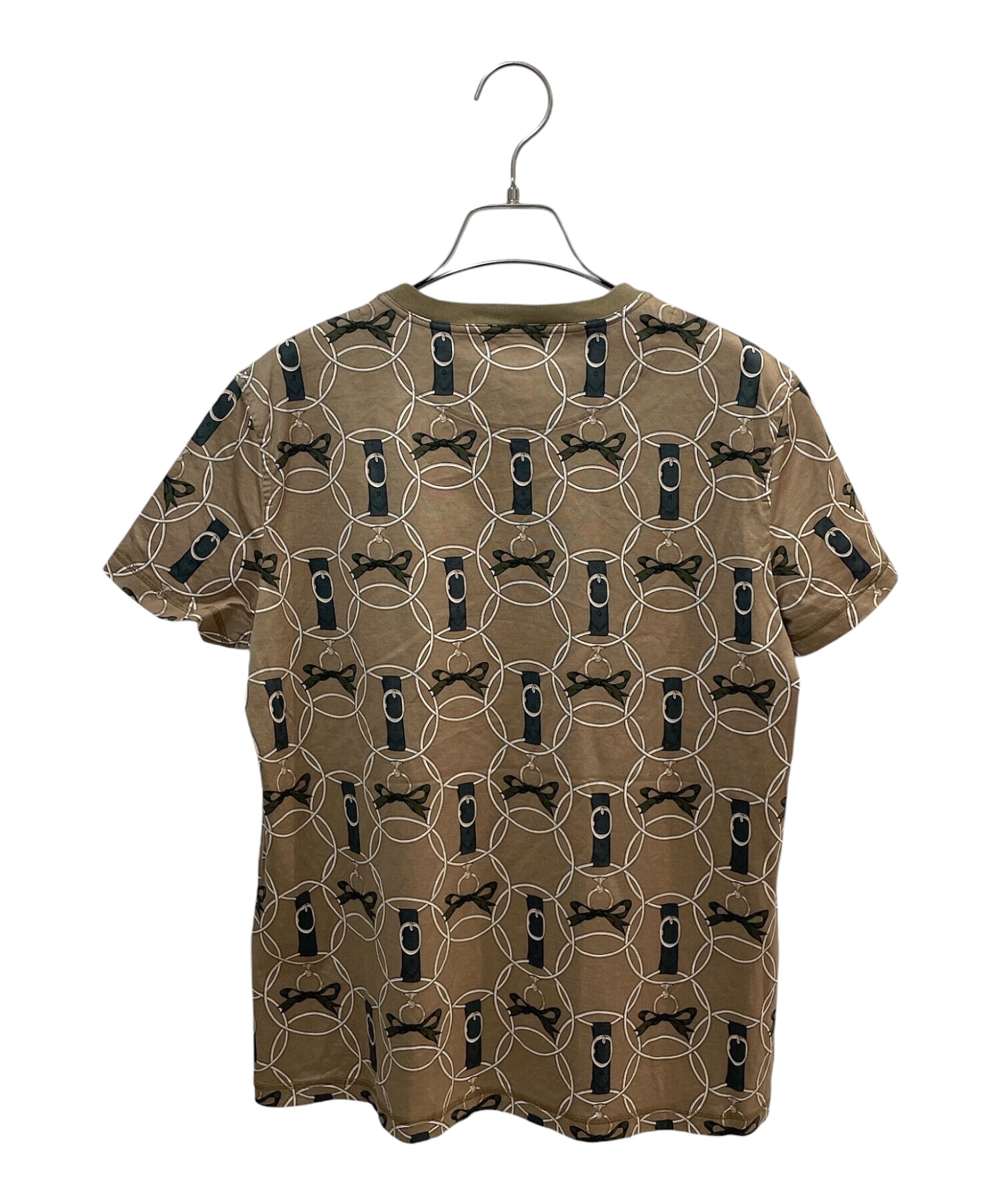 中古・古着通販】HERMES (エルメス) 総柄Tシャツ ブラウン サイズ:40