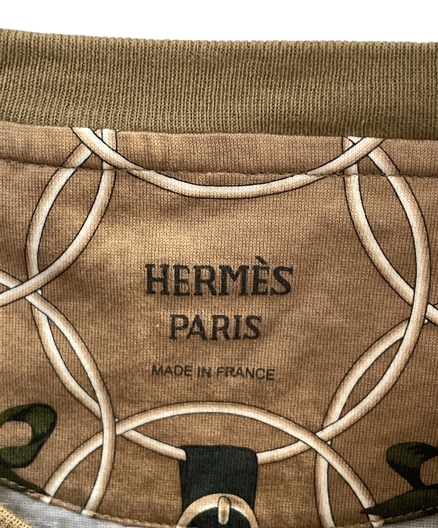 中古・古着通販】HERMES (エルメス) 総柄Tシャツ ブラウン サイズ:40