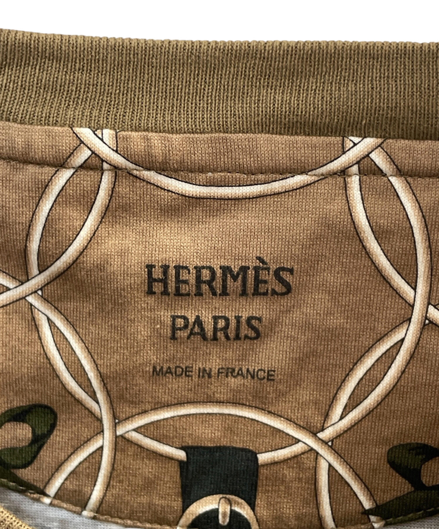 中古・古着通販】HERMES (エルメス) 総柄Tシャツ ブラウン サイズ:40