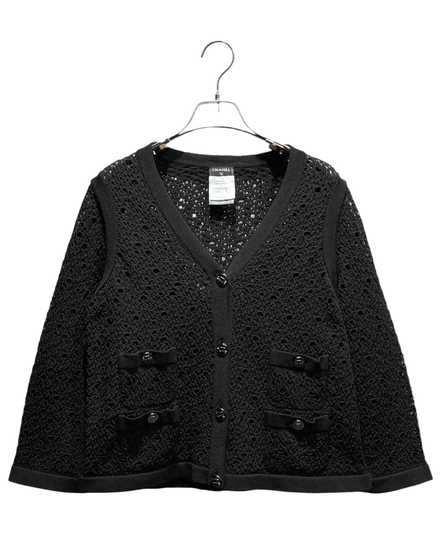 中古・古着通販】CHANEL (シャネル) ココボタンカーディガン ブラック