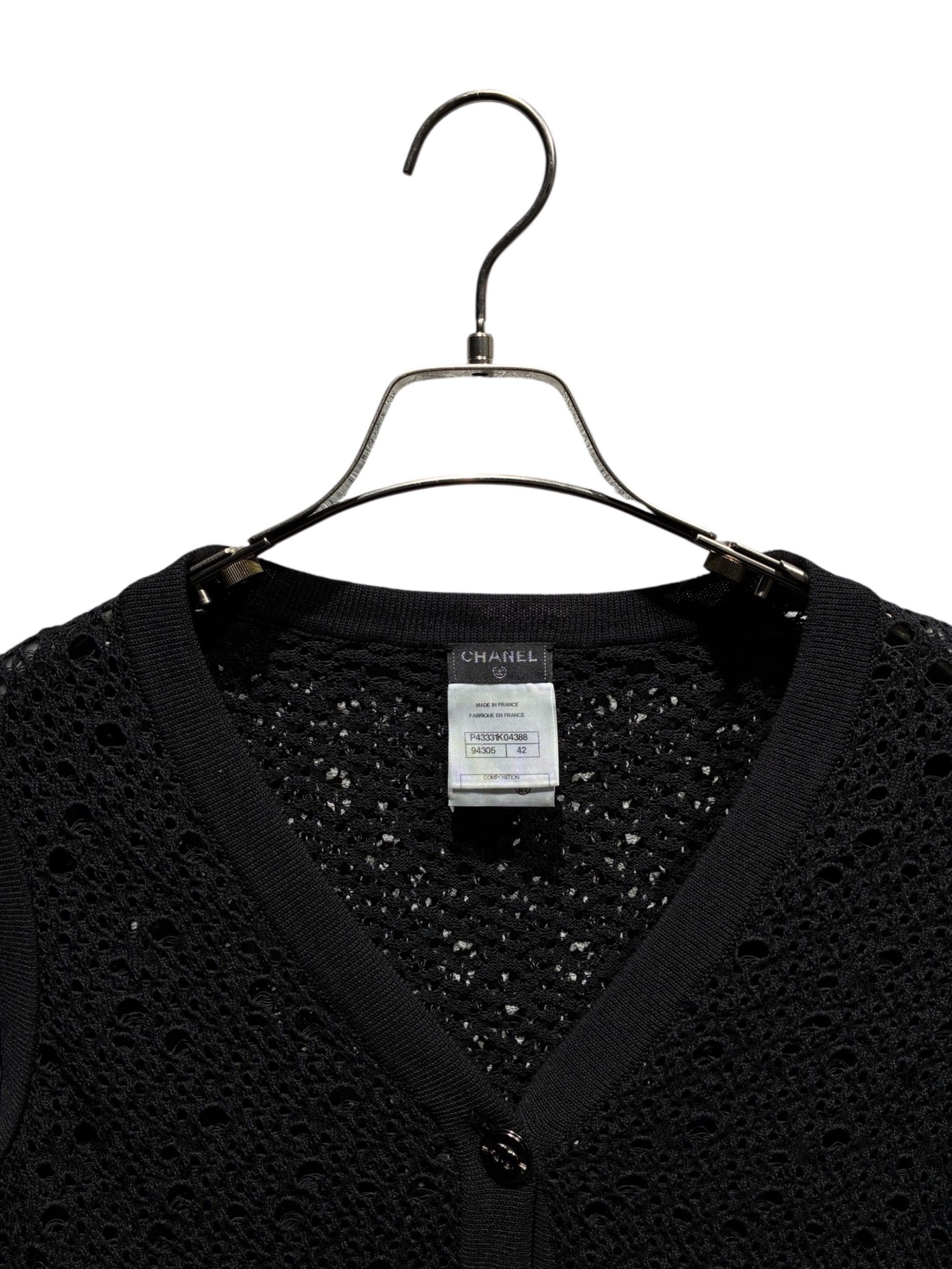 中古・古着通販】CHANEL (シャネル) ココボタンカーディガン ブラック
