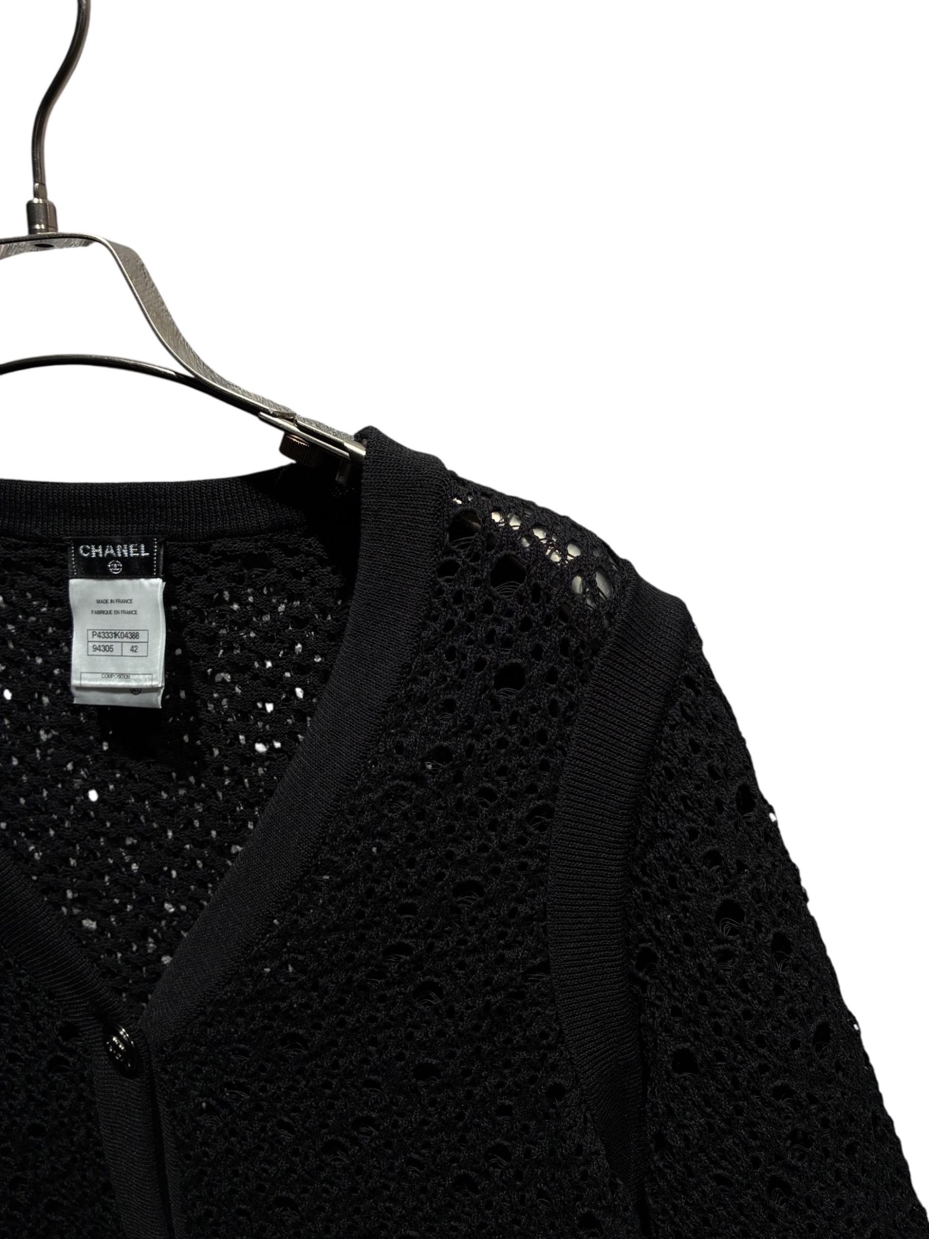 中古・古着通販】CHANEL (シャネル) ココボタンカーディガン ブラック