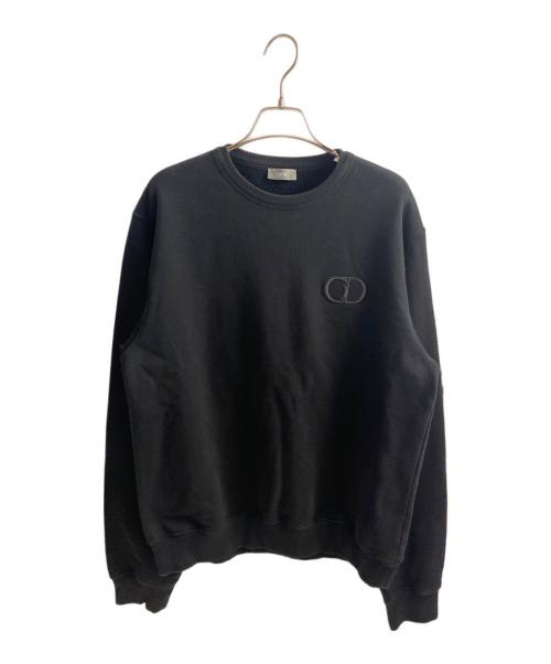 10705【美品】Dior☆刺繍サークルロゴ定番カラー　黒　スウェット　即完売 10705【美品】Dior☆刺繍サークルロゴ定番カラー 黒 スウェット 即完売