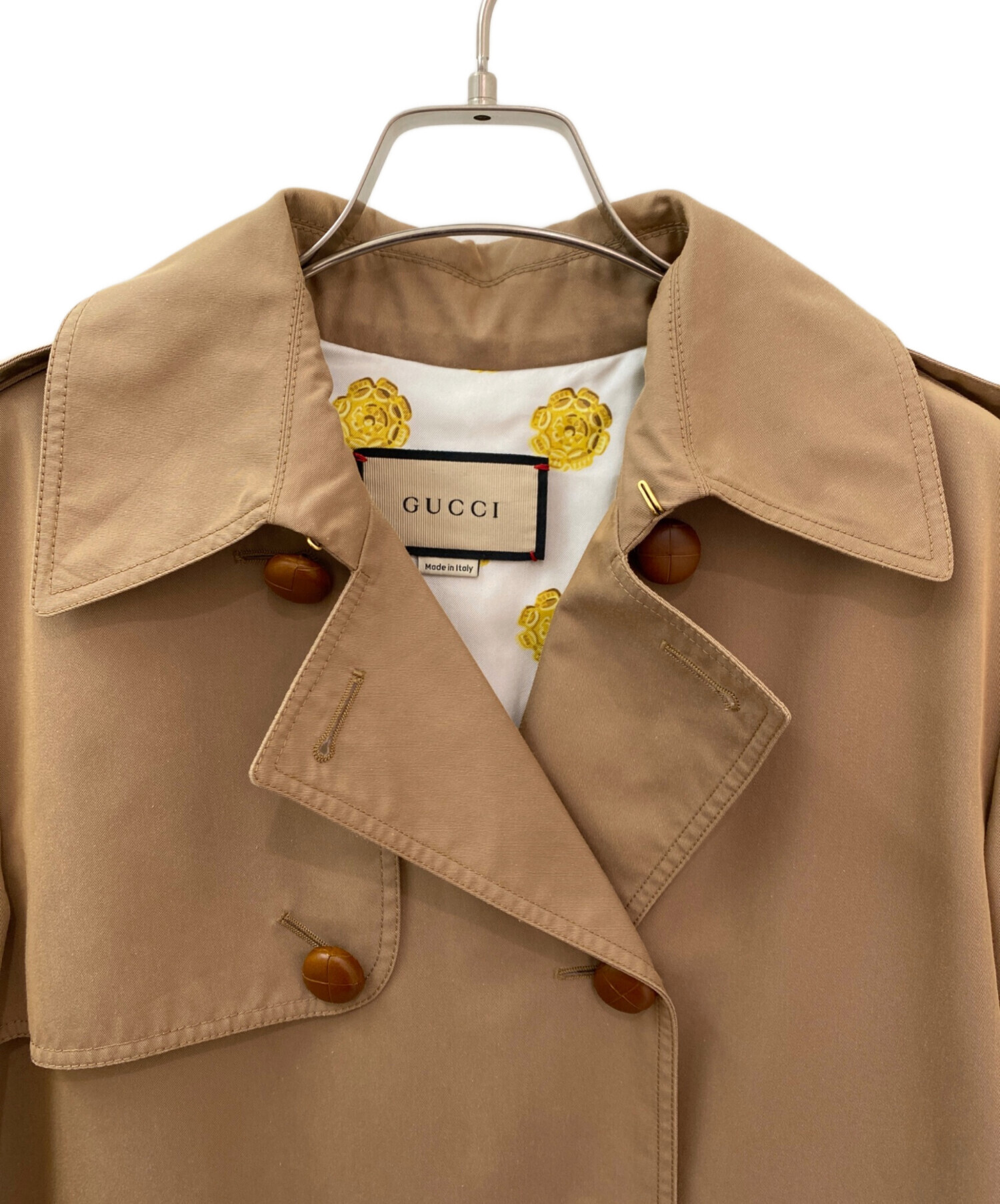中古・古着通販】GUCCI (グッチ) トレンチコート ブラウン サイズ:36 
