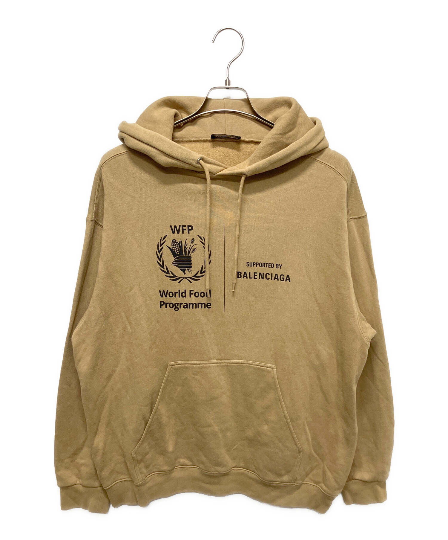 BALENCIAGA パーカー ブラウン 中古・古着通販】BALENCIAGA (バレンシアガ) WFPロゴパーカー ブラウン