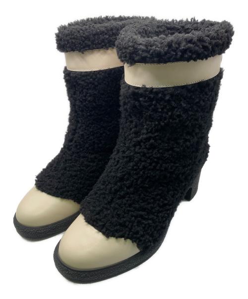 中古・古着通販】CHANEL (シャネル) バイカラー ムートンブーツ