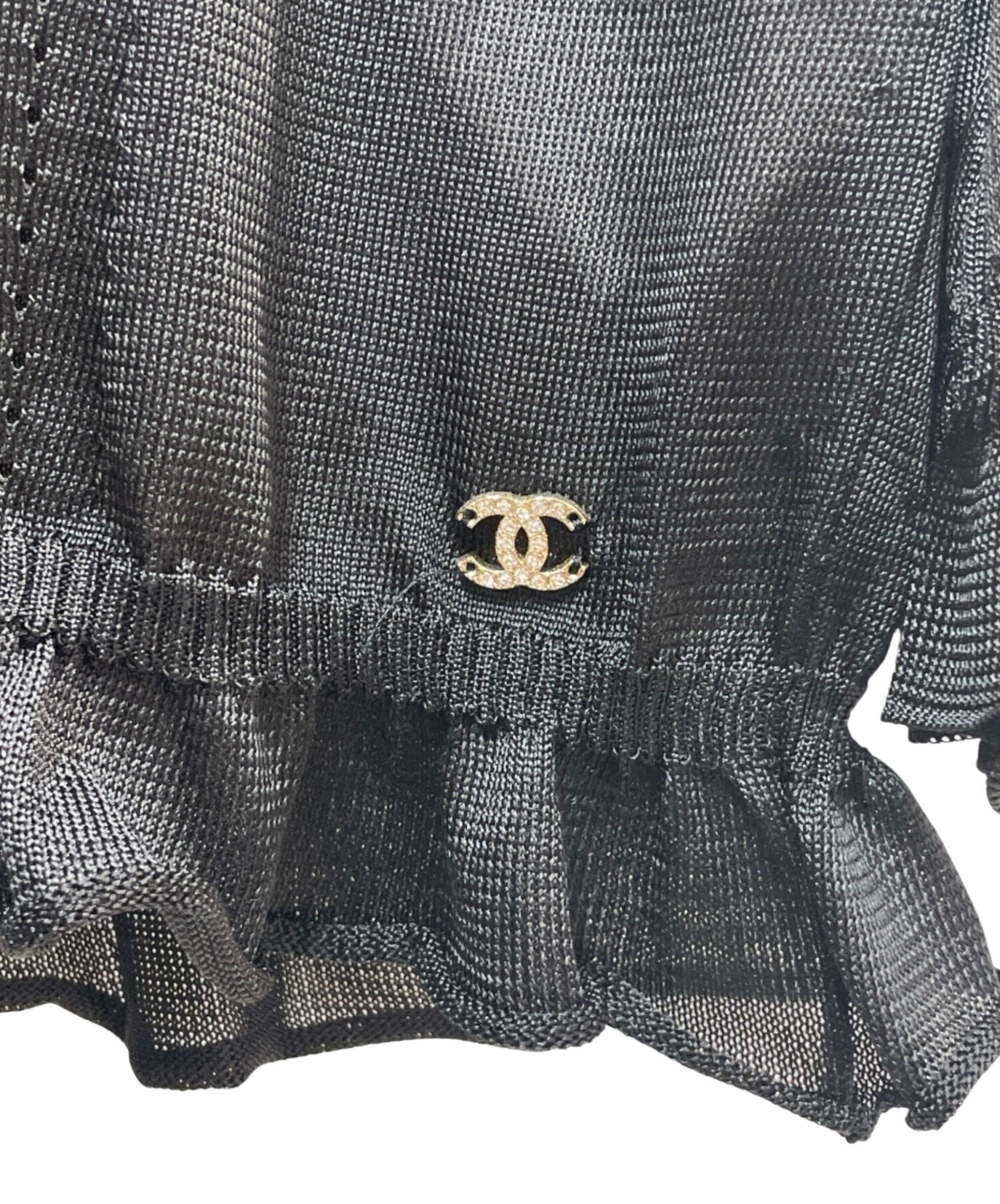 中古・古着通販】CHANEL (シャネル) ココマークニット ブラック サイズ 中古・古着通販】CHANEL (シャネル) ココマークニット ブラック サイズ