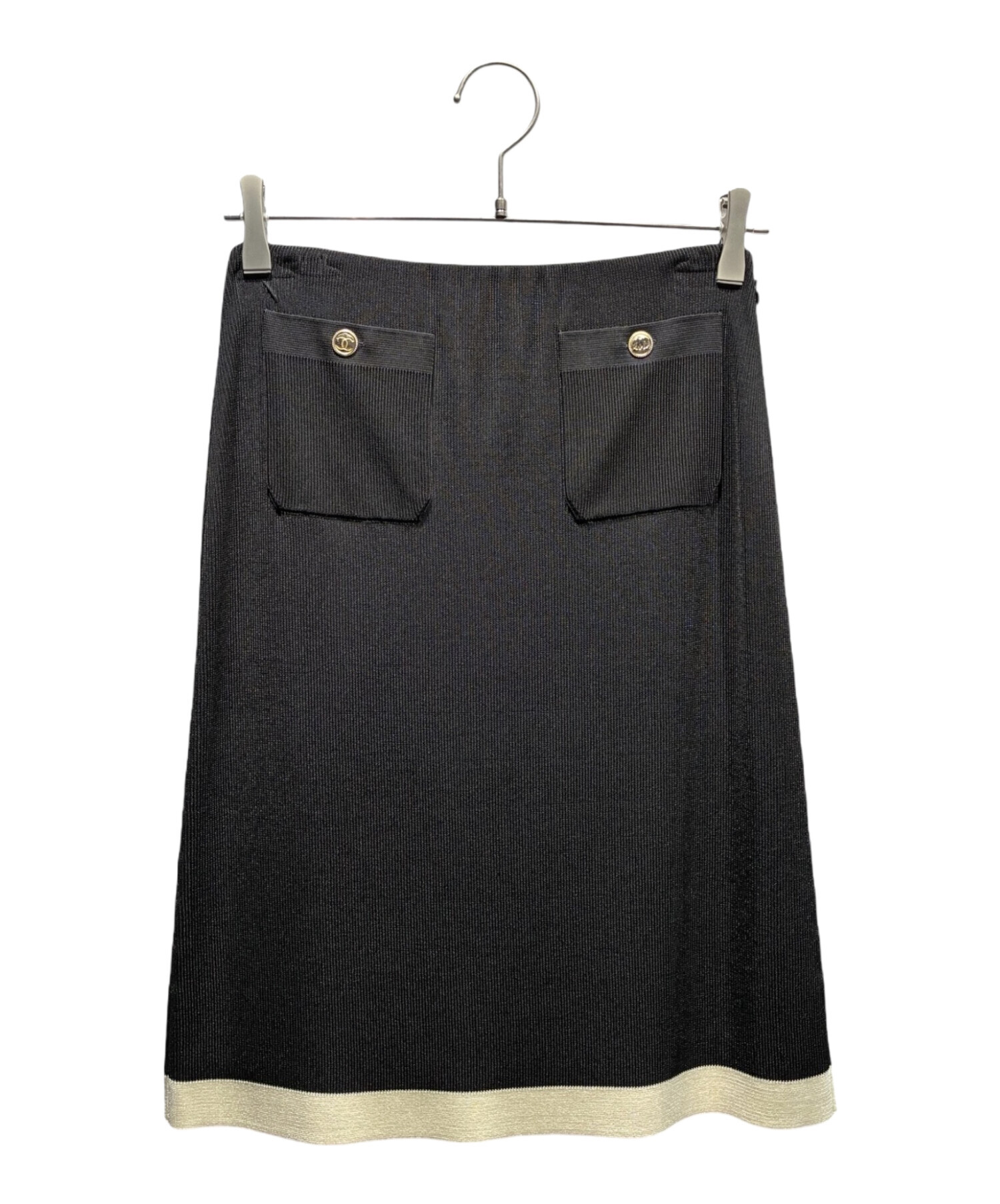 中古・古着通販】CHANEL (シャネル) ココボタンニットスカート