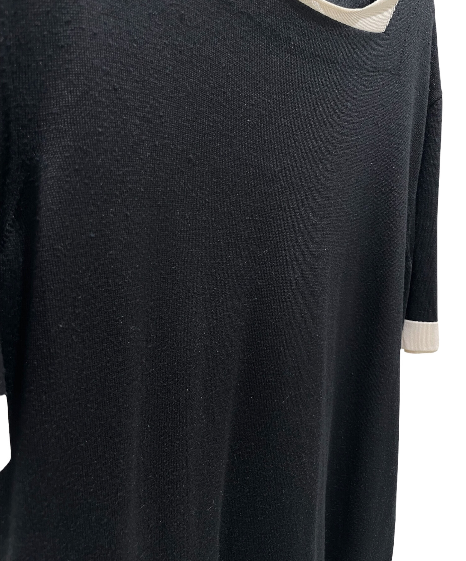 中古・古着通販】CHANEL (シャネル) P44 シルク混半袖ニット ホワイト