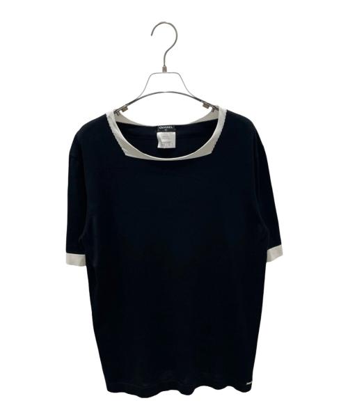 中古・古着通販】CHANEL (シャネル) P44 シルク混半袖ニット ホワイト
