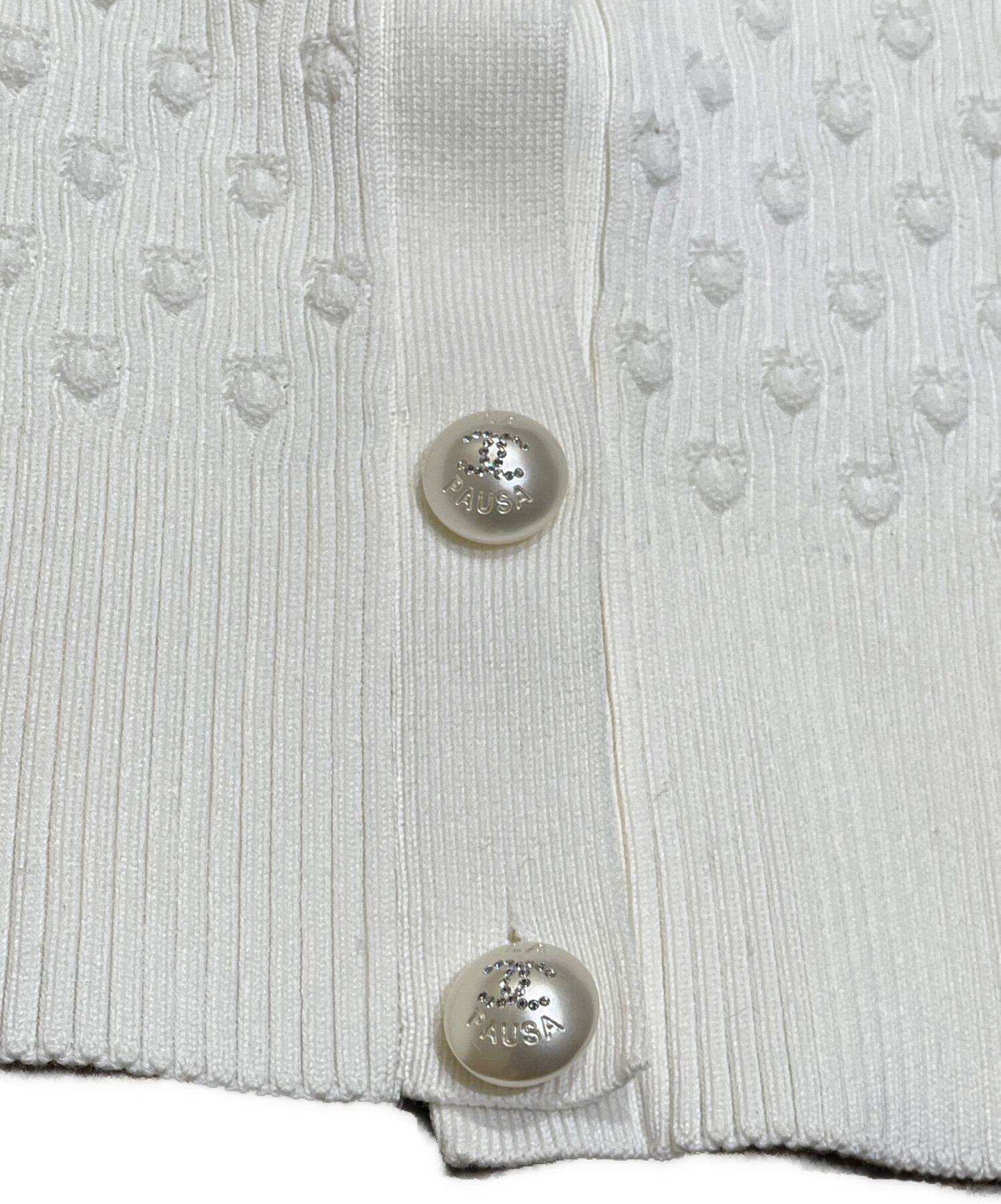 中古・古着通販】CHANEL (シャネル) パールボタンカーディガン