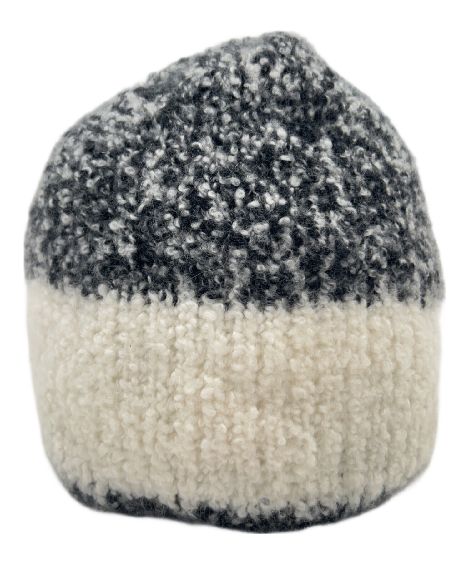 シャネル ニット帽 シルク カシミヤ ココマーク グレー アイボリー 中古・古着通販】CHANEL (シャネル) Coco Mark Cashmere Knit Cap ココ