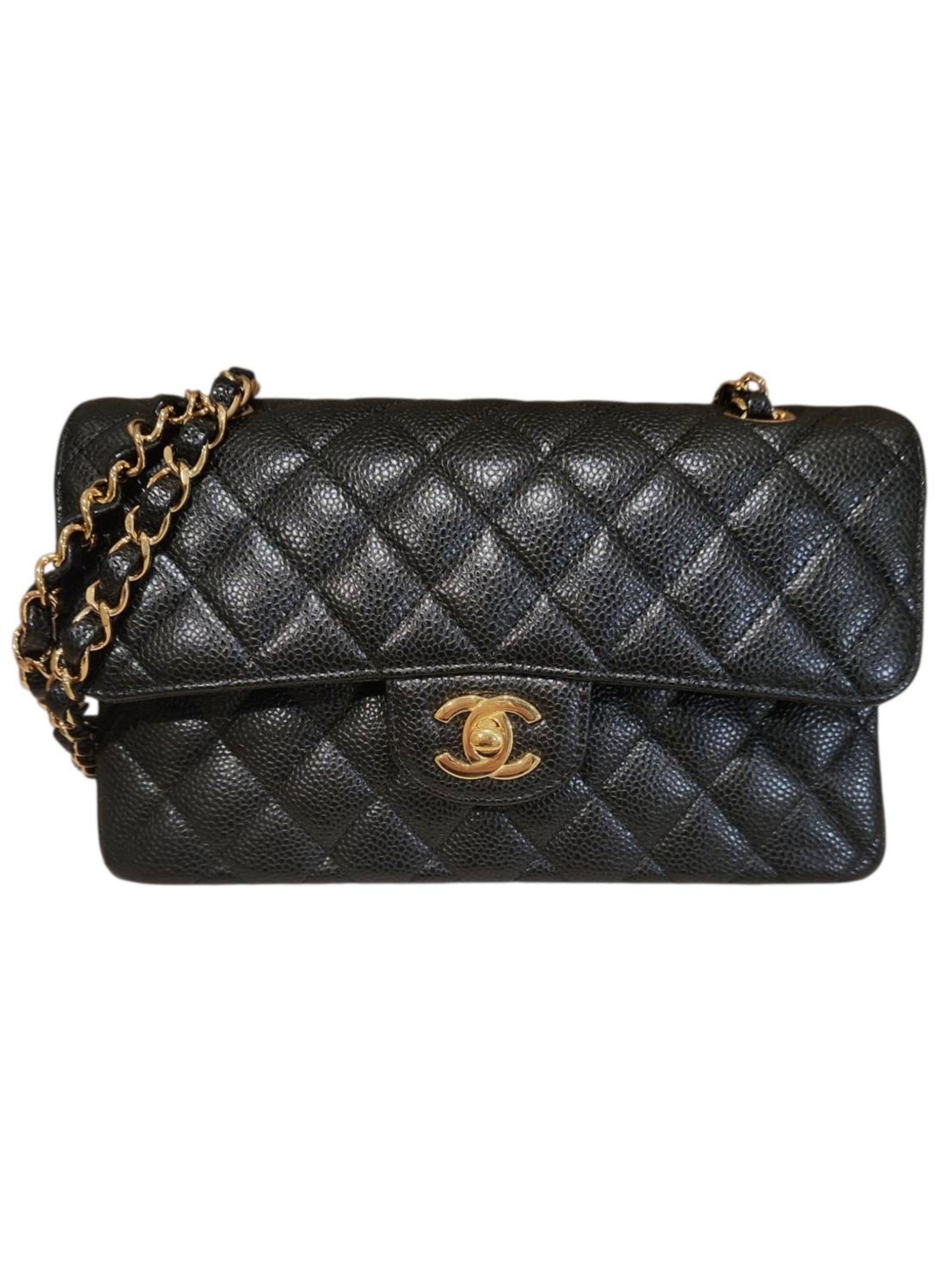 シャネル マトラッセ ショルダーバッグ キャビアスキン ブラック レディース CHANEL  中古 CHANEL（シャネル） ミニ マトラッセ チェーン ショルダーバッグ