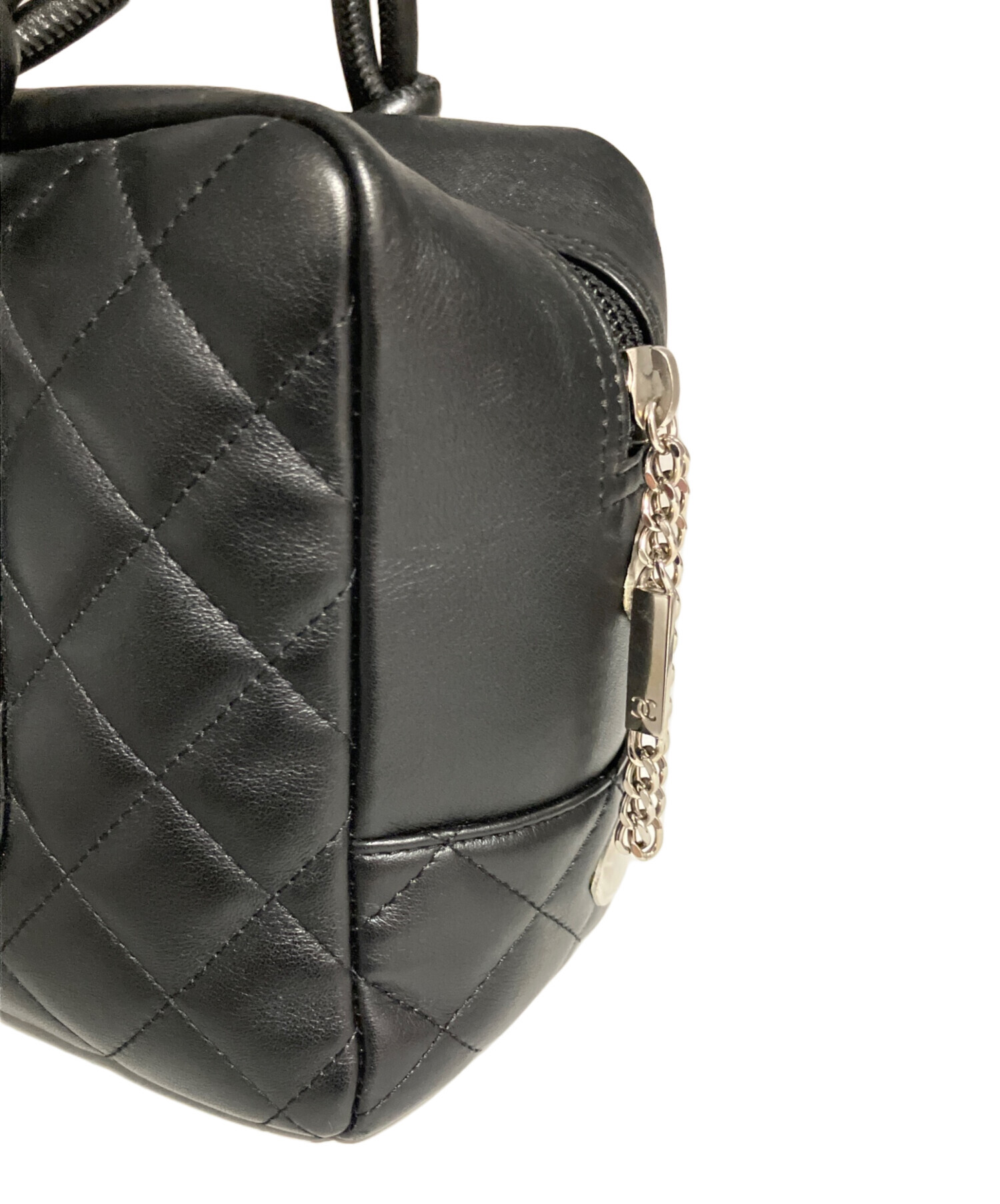 シャネル カンボンライン ボウリングバッグ 中古・古着通販】CHANEL (シャネル) カンボンライン ボウリングバッグ