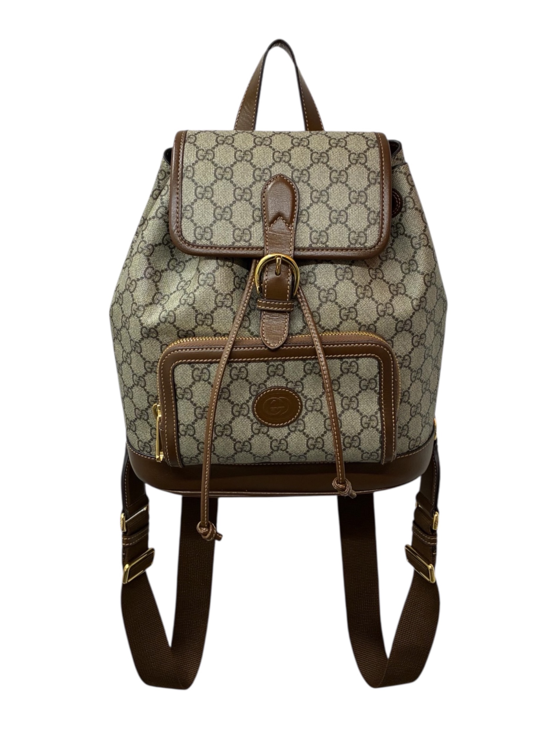 中古・古着通販】GUCCI (グッチ) インターロッキングリュック ベージュ 