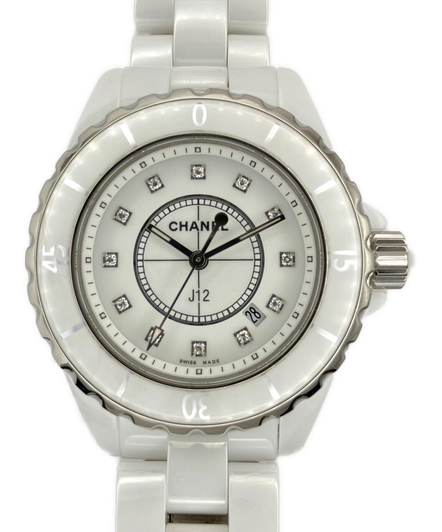 中古・古着通販】CHANEL (シャネル) J12 H1628/12P ダイヤモンド/J12