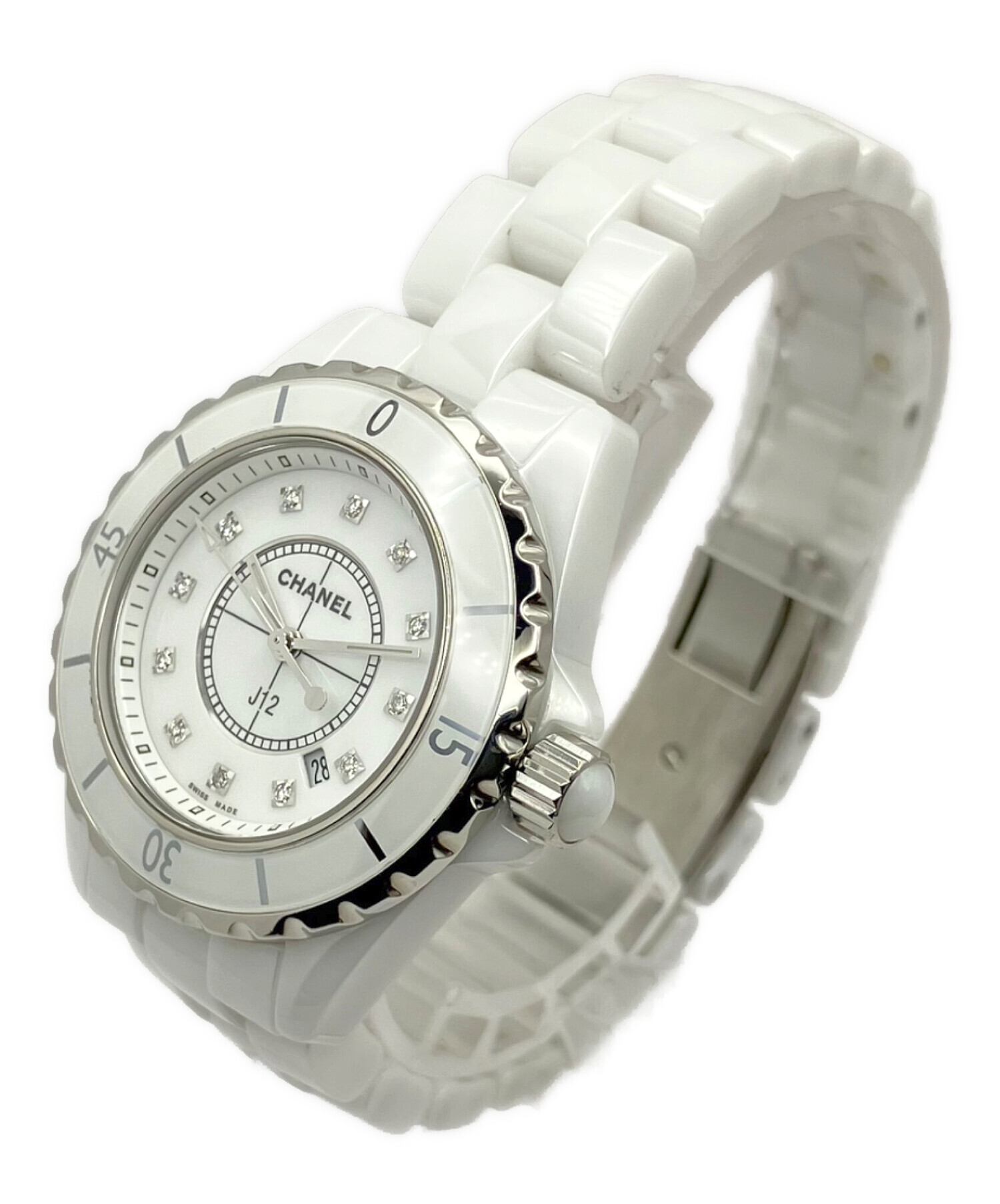 中古・古着通販】CHANEL (シャネル) J12 H1628/12P ダイヤモンド/J12 中古・古着通販】CHANEL (シャネル) J12 H1628/12P ダイヤモンド/J12