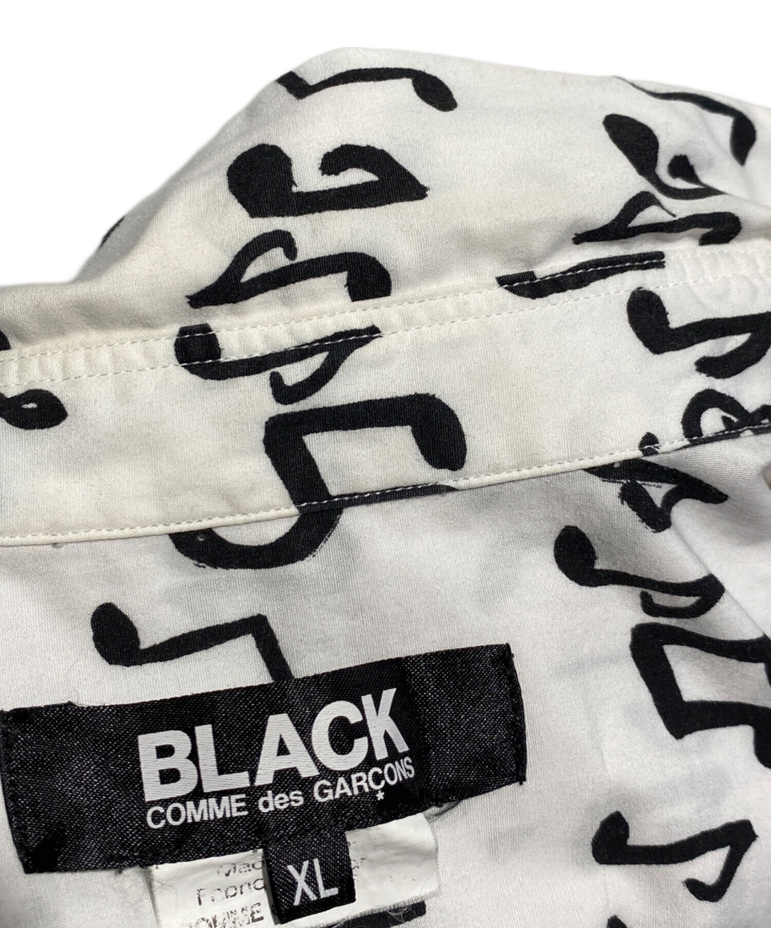 COMME des GARCONS HOMME DEUX 音符総柄長袖シャツ 中古・古着通販】BLACK COMME des GARCONS (ブラックコムデギャルソン