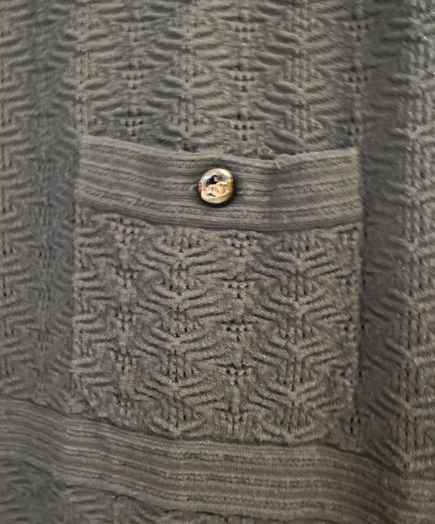 【CHANEL】ニットワンピース（40） 中古・古着通販】CHANEL (シャネル) 七分丈ニットワンピース ブラック