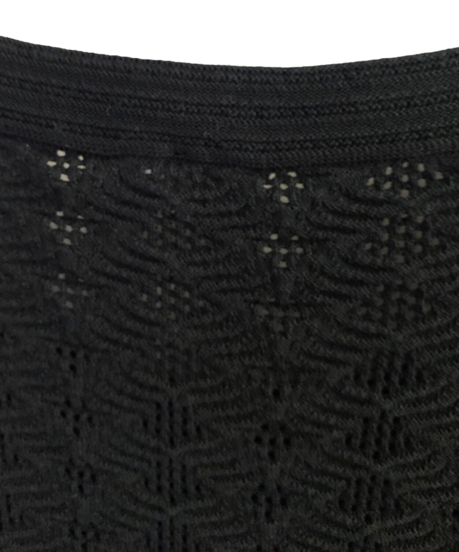 中古・古着通販】CHANEL (シャネル) 七分丈ニットワンピース ブラック