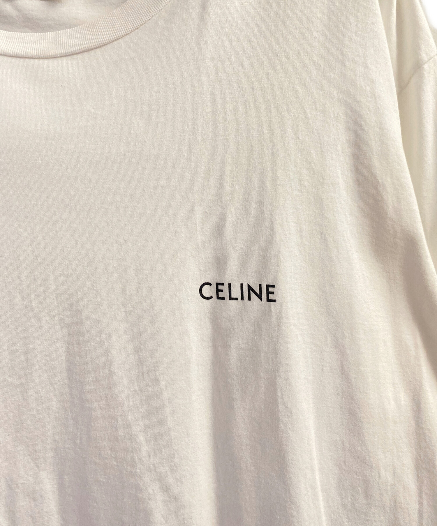 中古・古着通販】CELINE (セリーヌ) ロゴTシャツ ホワイト サイズ:M