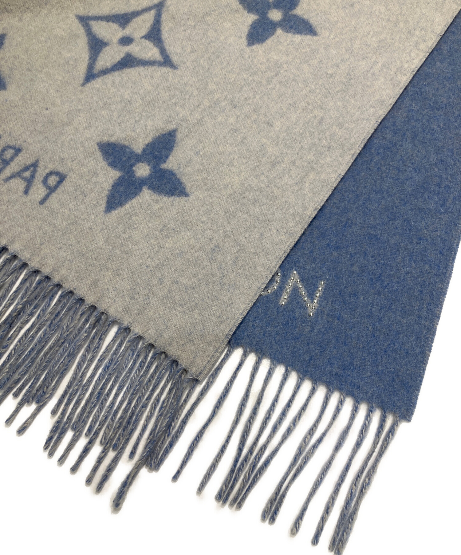 LOUIS VUITTON モノグラムマフラー LOUIS VUITTON】ルイヴィトン『エシャルプ・デニムエンベリッシュド