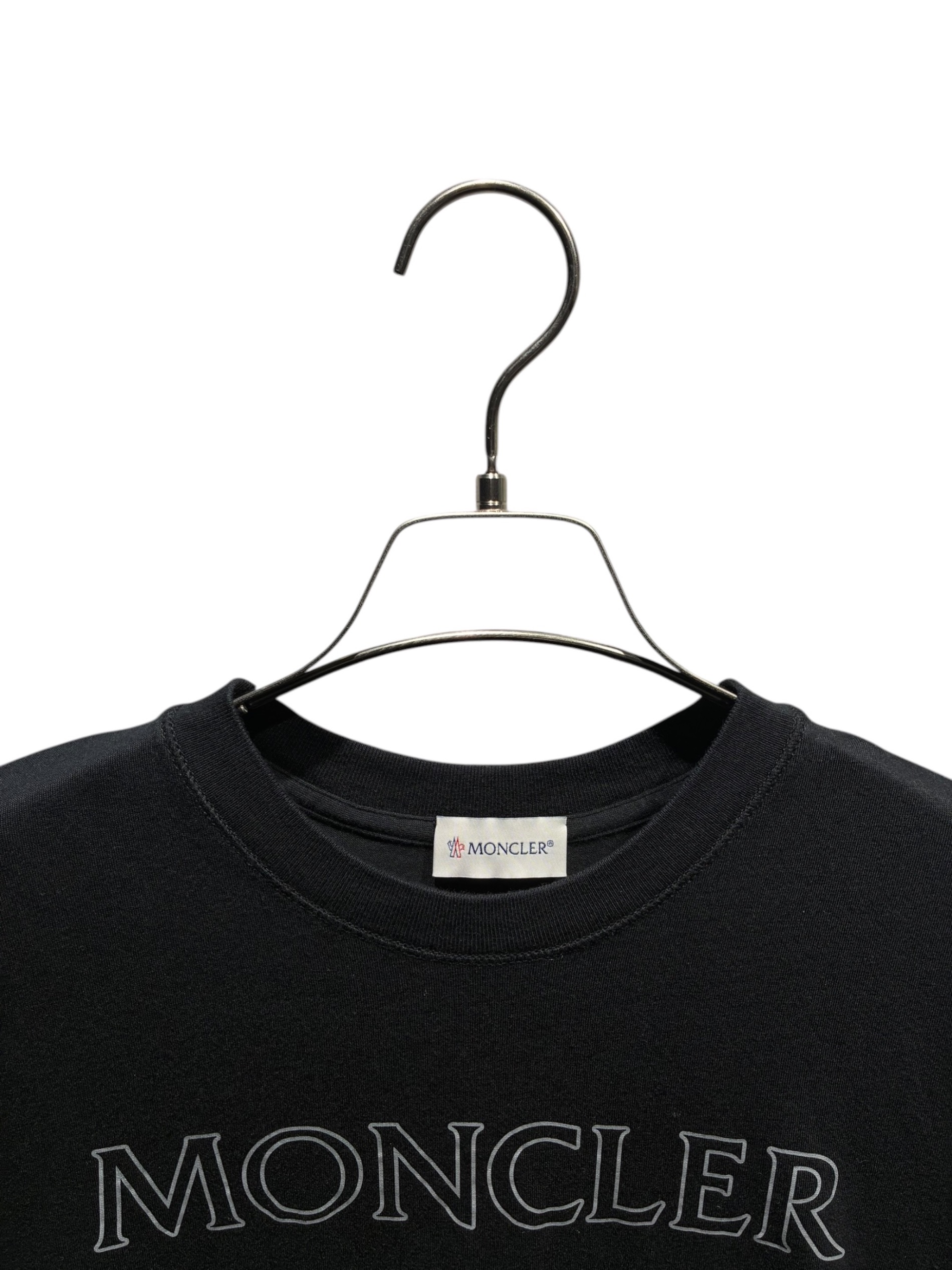 中古・古着通販】MONCLER (モンクレール) ロゴTシャツ ブラック サイズ