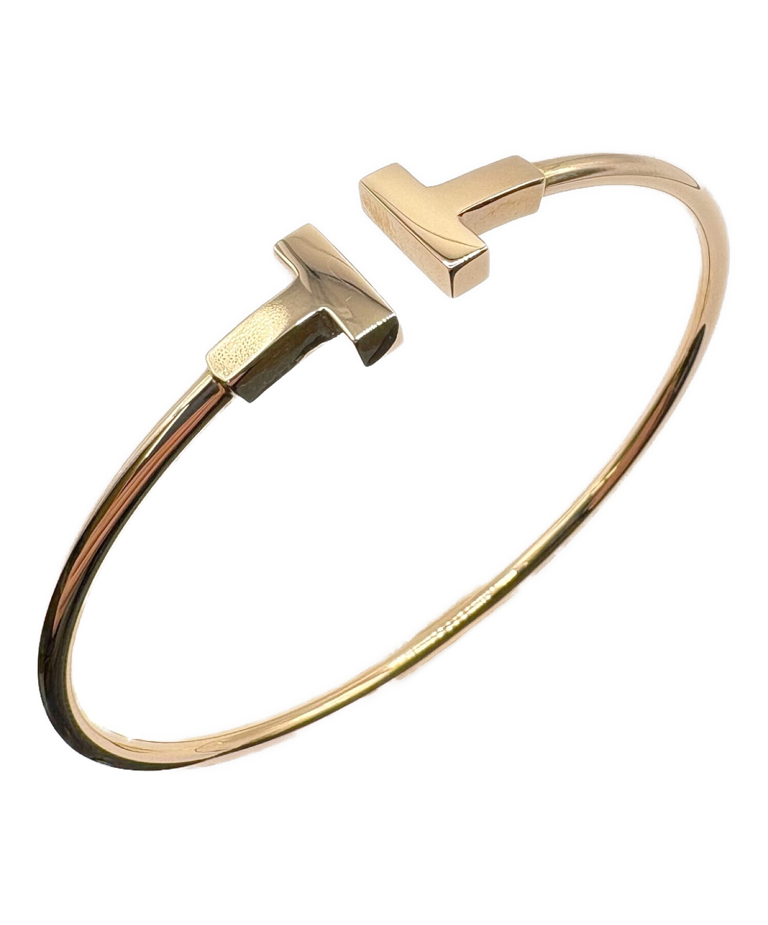 【ろこさん専用】TIFFANY＆CO Tワイヤーブレス K18WG 中古・古着通販】TIFFANY & Co. (ティファニー) Tワイヤーブレスレット