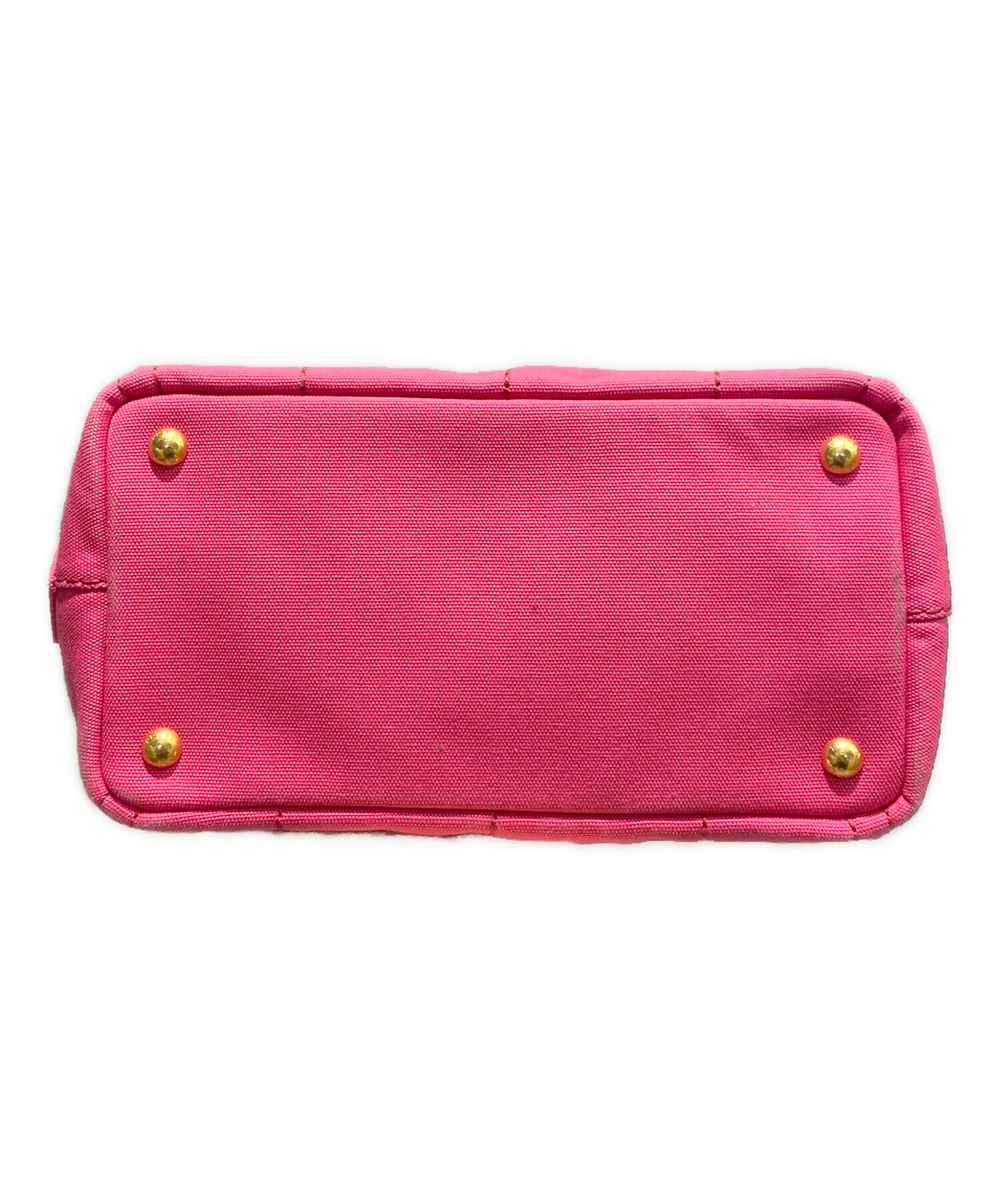 PRADA カナパミニ ピンク Sサイズ 中古・古着通販】PRADA (プラダ) カナパミニ ハンドバッグ ピンク