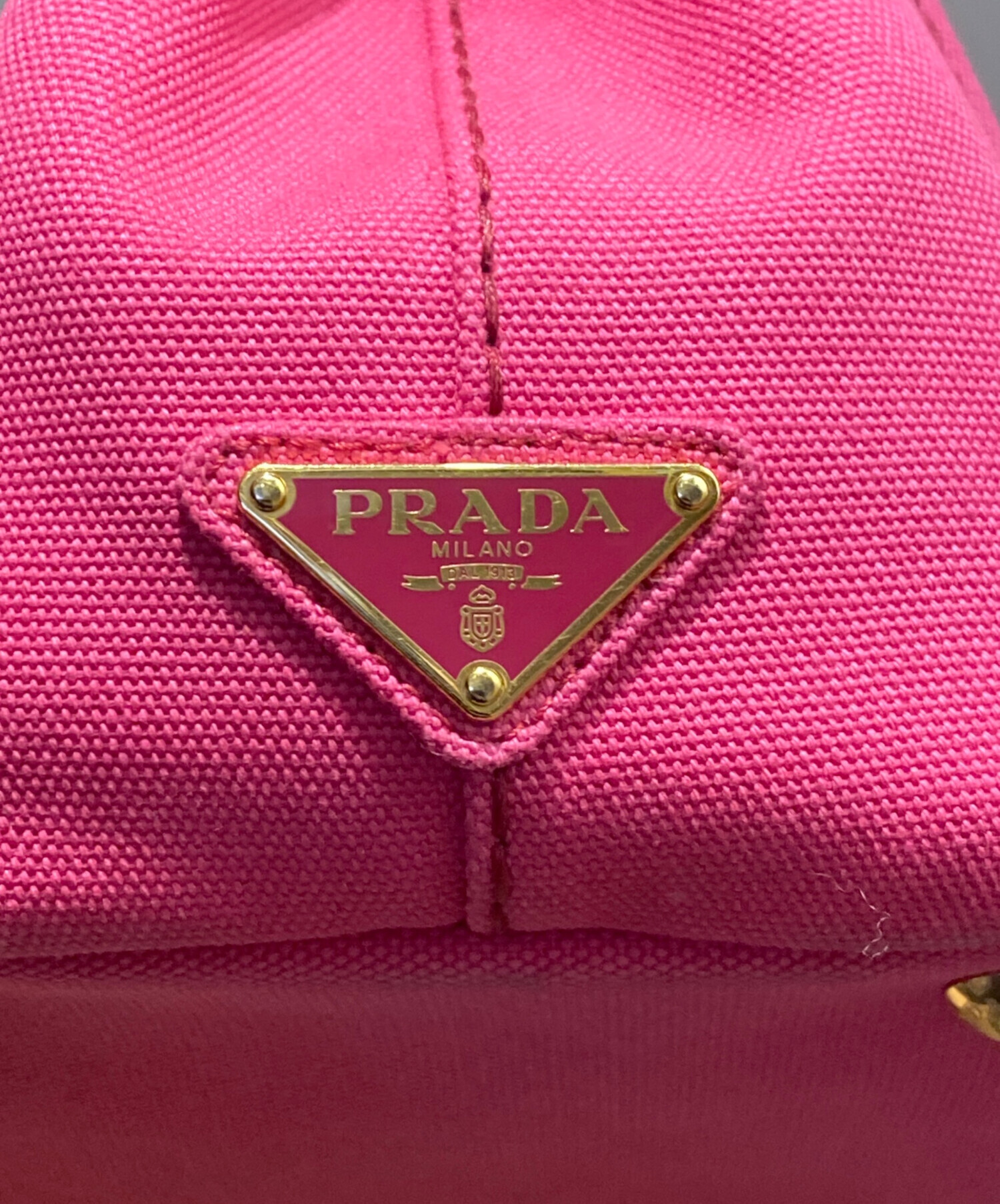 中古・古着通販】PRADA (プラダ) カナパミニ ハンドバッグ ピンク