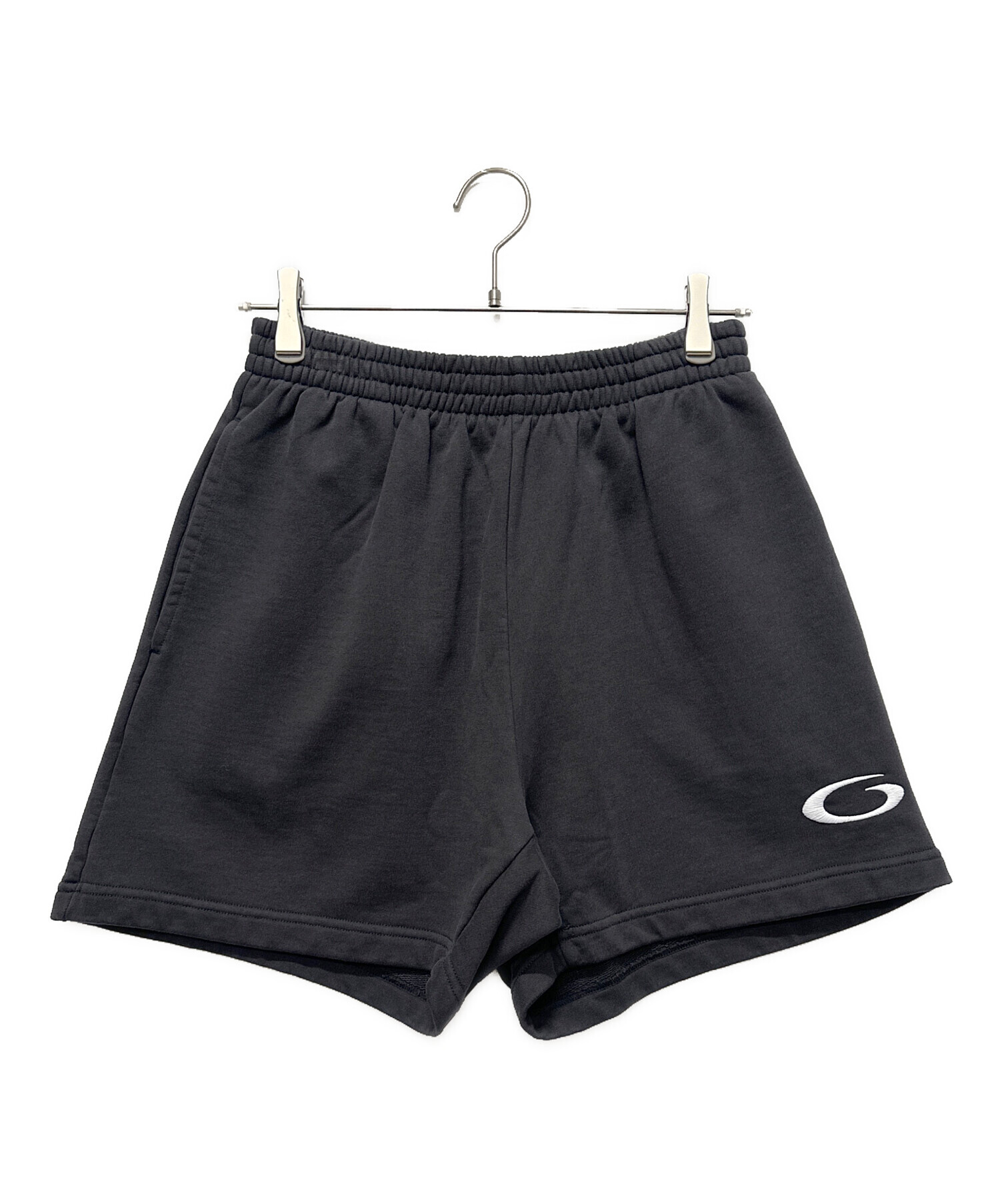 BALENCIAGA バレンシアガ スウェット ハーフパンツ ブラック シワ加工 中古・古着通販】BALENCIAGA (バレンシアガ) スウェットハーフパンツ