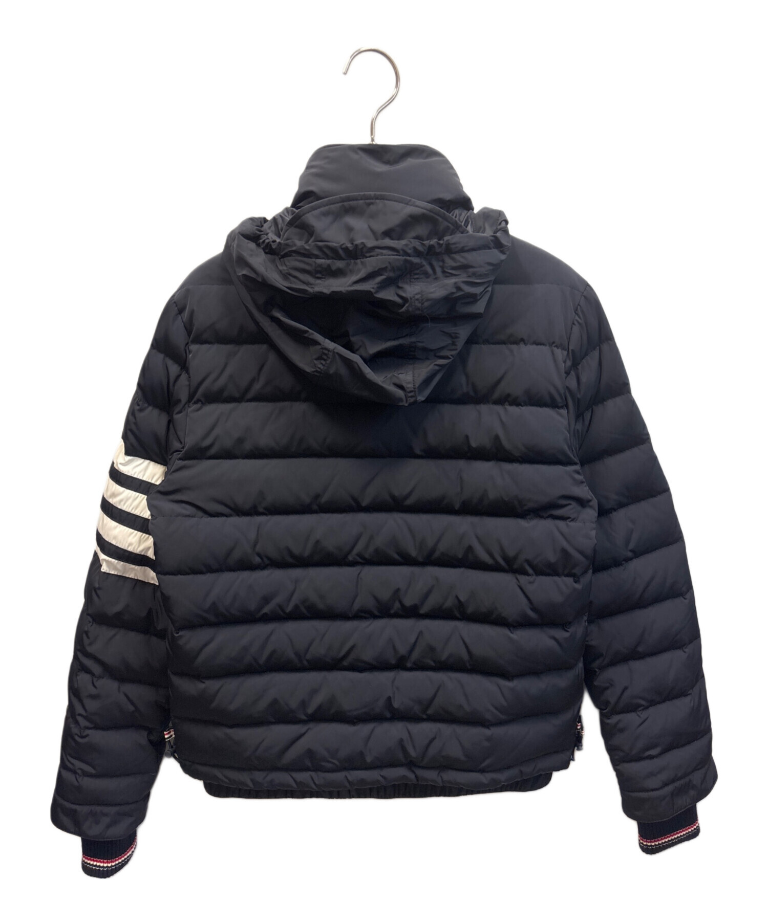 THOM BROWNE クラシック四本ライン フーデッド ダウンジャケット 中古・古着通販】Thom Browne (トムブラウン) ツイル 4BAR スキー