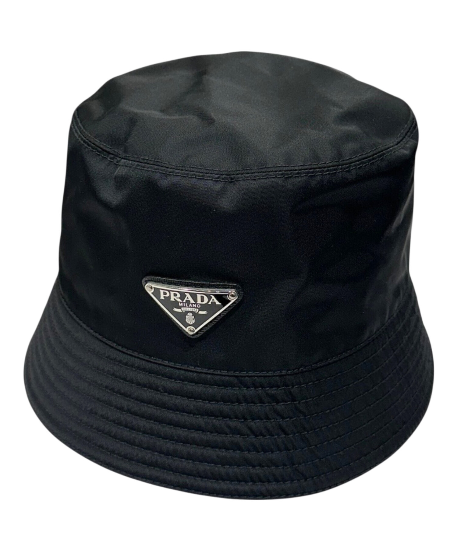 PRADA バケットハット Lサイズ RE-NYLON 中古・古着通販】PRADA (プラダ) Prada Re-Nylon Bucket Hat/ナイロン