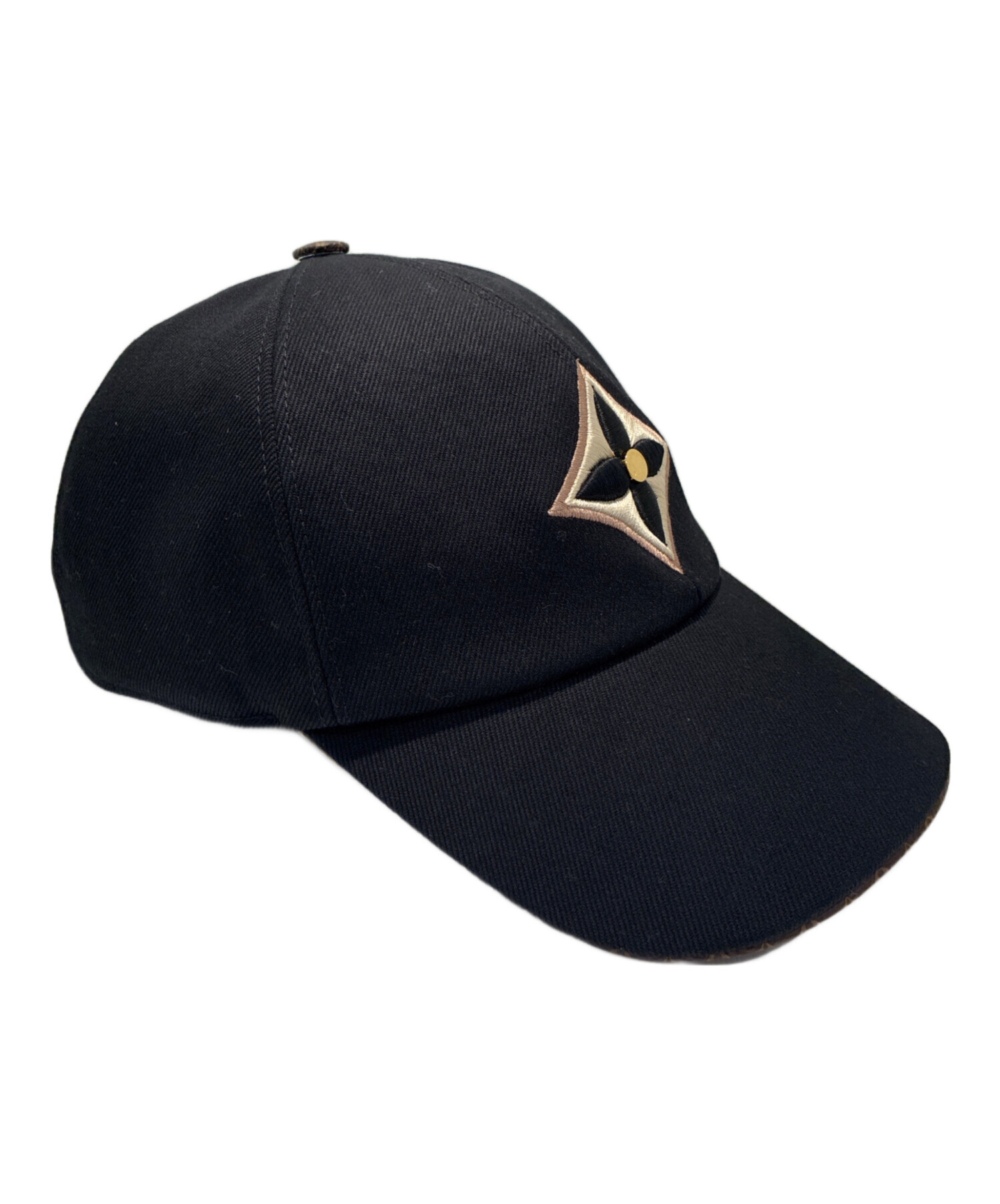LOUIS VUITTON ブラックキャップ 中古・古着通販】LOUIS VUITTON (ルイ ヴィトン) キャップ・LV デー