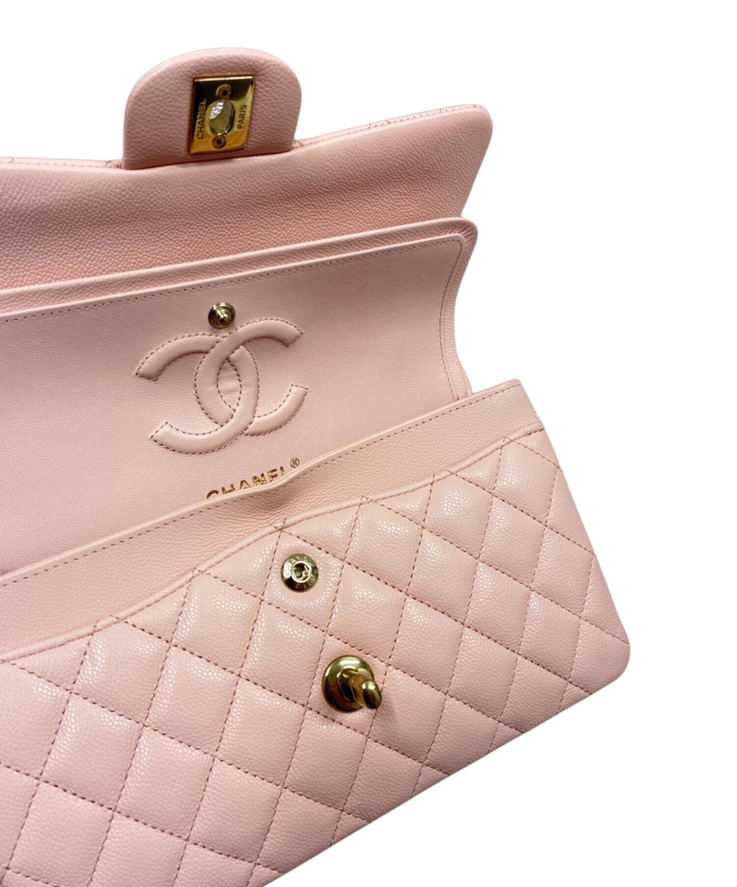 シャネル CHANEL マトラッセ ショルダーバッグ バッグ レザー レディース ピンク系 【中古】 中古・古着通販】CHANEL (シャネル) マトラッセ23 Wフラップチェーン