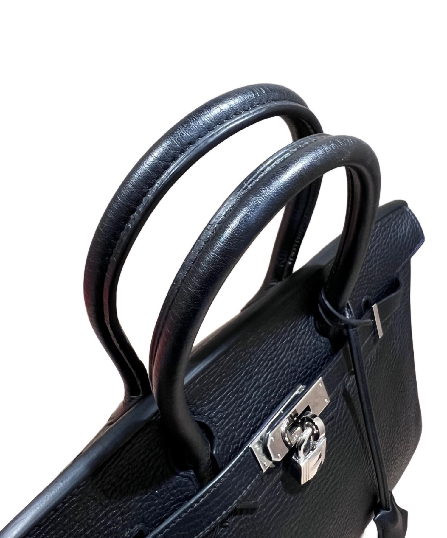 中古HERMES エルメス ハンドバッグ バーキン30 □J刻印 レディース ブラック 中古・古着通販】HERMES (エルメス) バーキン30/シルバー金具/トゴ/□H