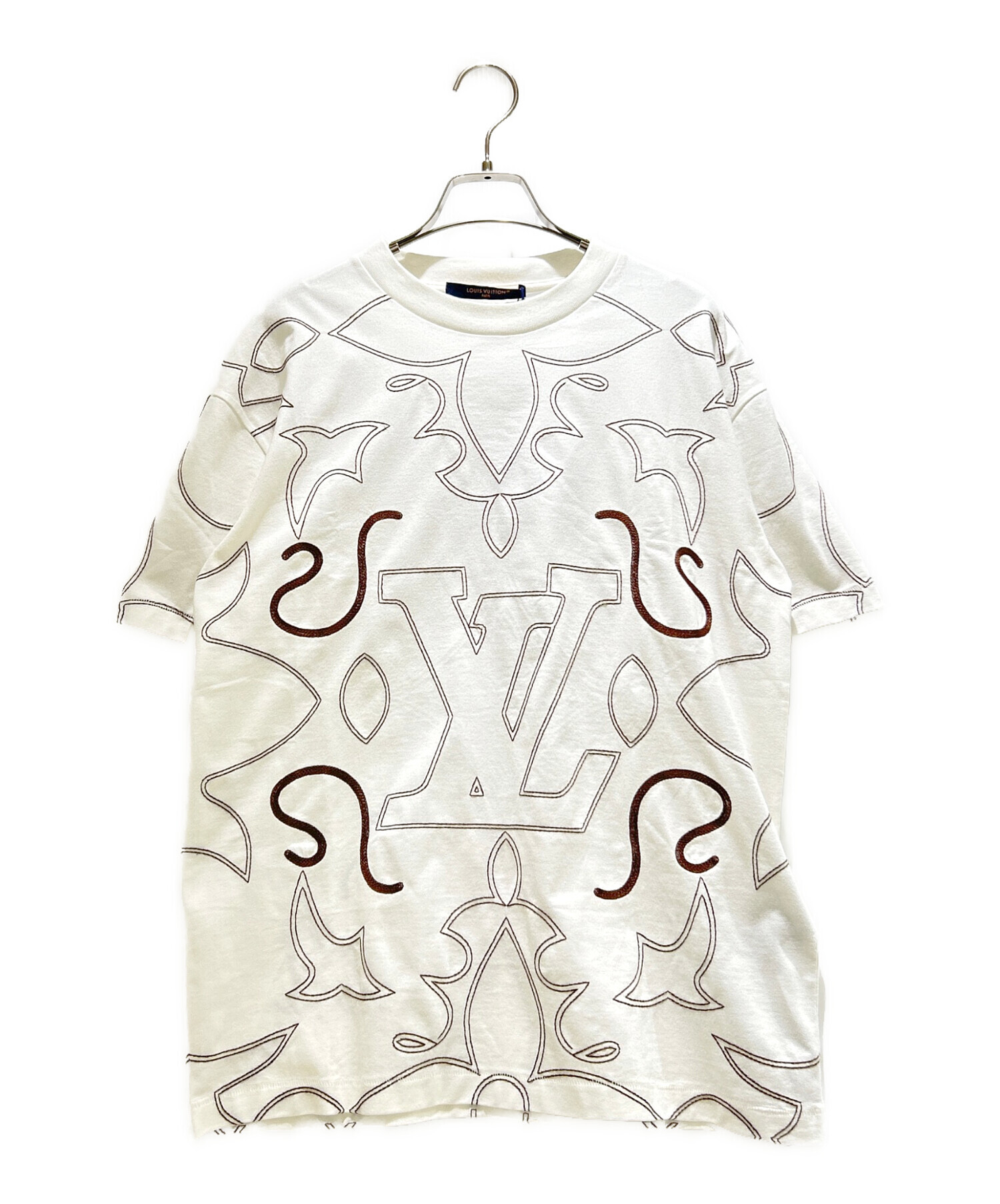 ルイヴィトン Tシャツ 中古・古着通販】LOUIS VUITTON (ルイ ヴィトン) Embroidered Monogram