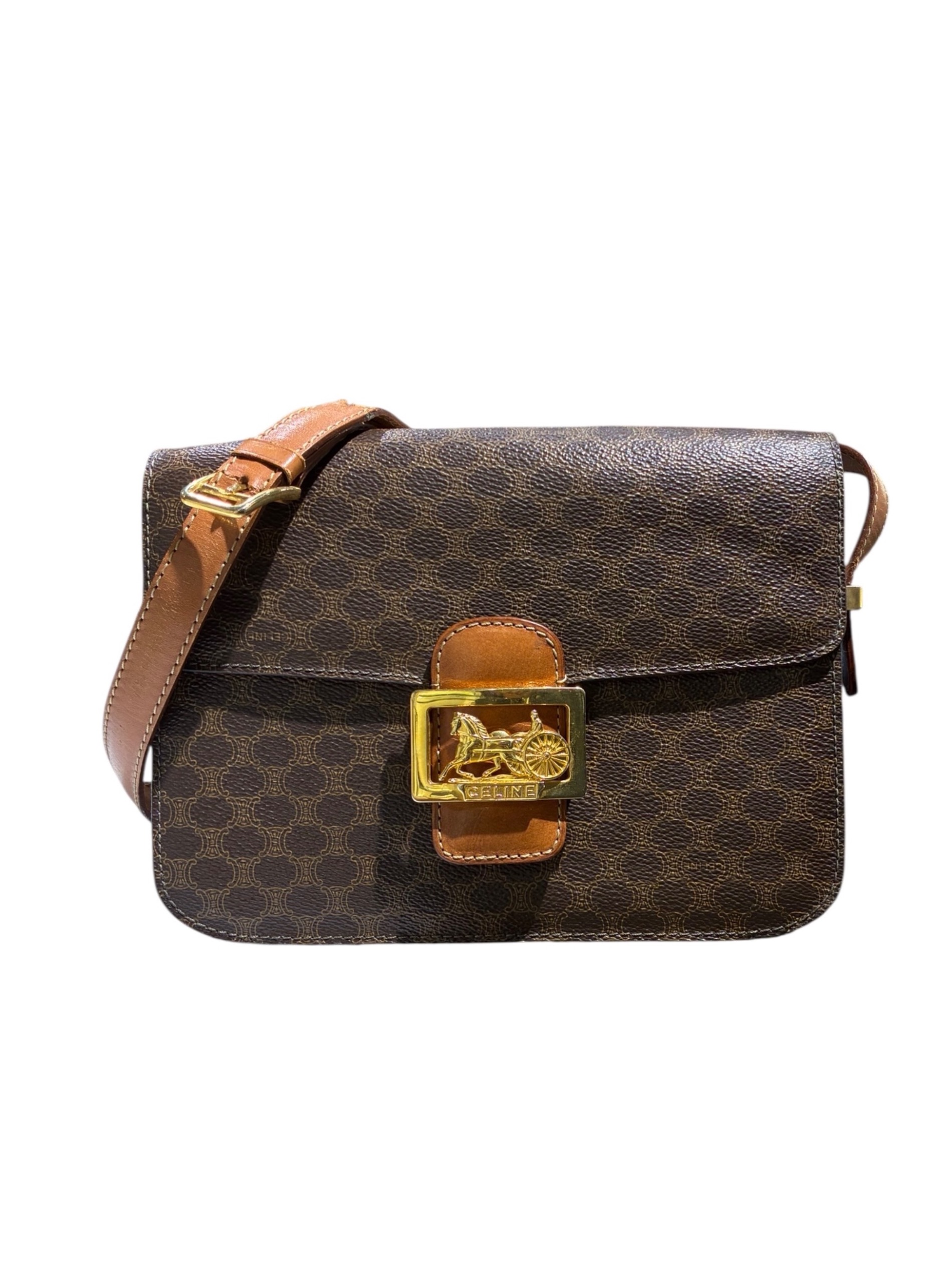 中古・古着通販】CELINE (セリーヌ) CELINE マカダム ショルダーバッグ 