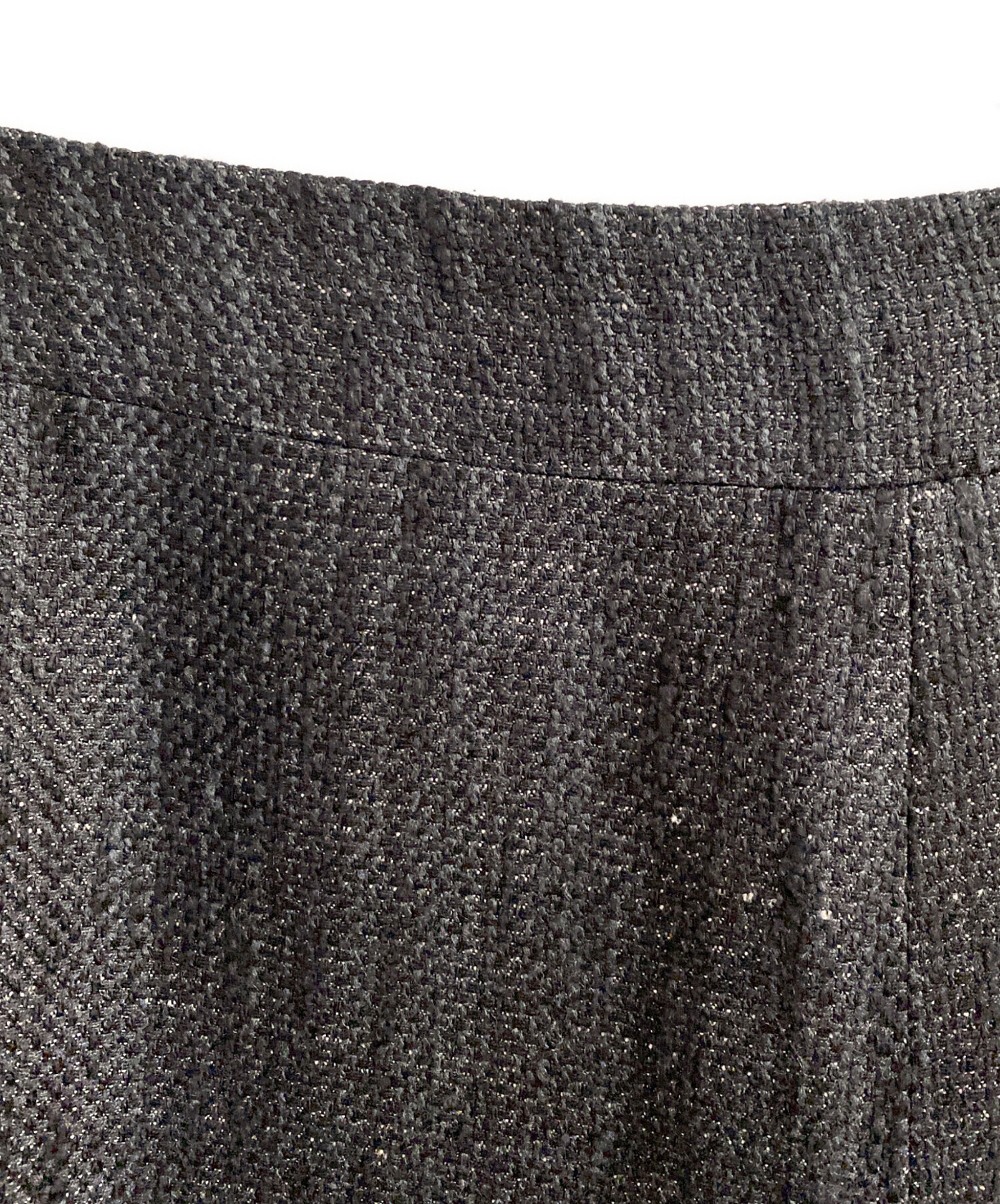 中古・古着通販】CHANEL (シャネル) ツイードスカート ブラック サイズ