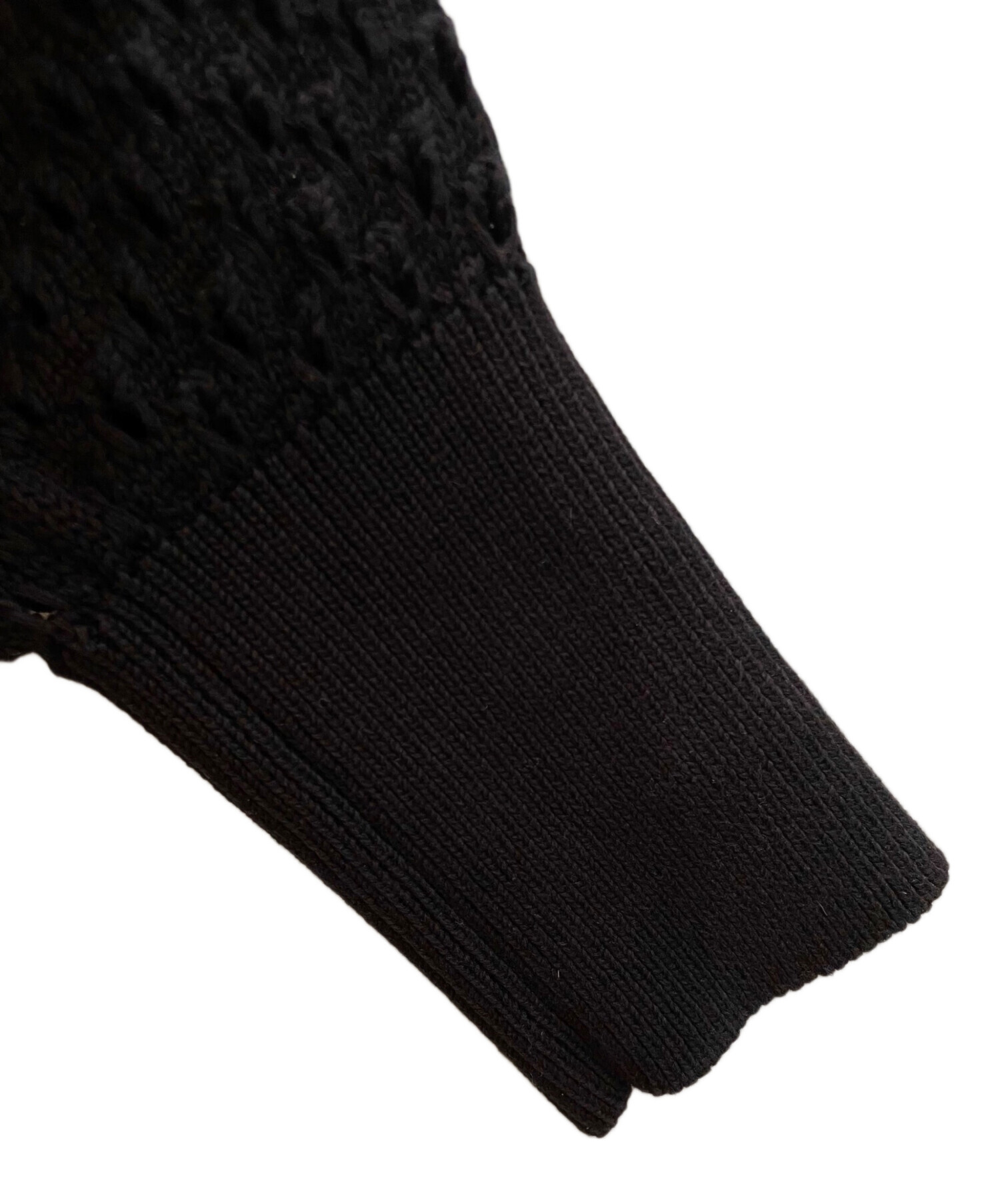 Moncler ブラックケーブルニット タートルネットused品クリーニング済み 中古・古着通販】MONCLER (モンクレール) GIROCOLLO/ニット ブラック