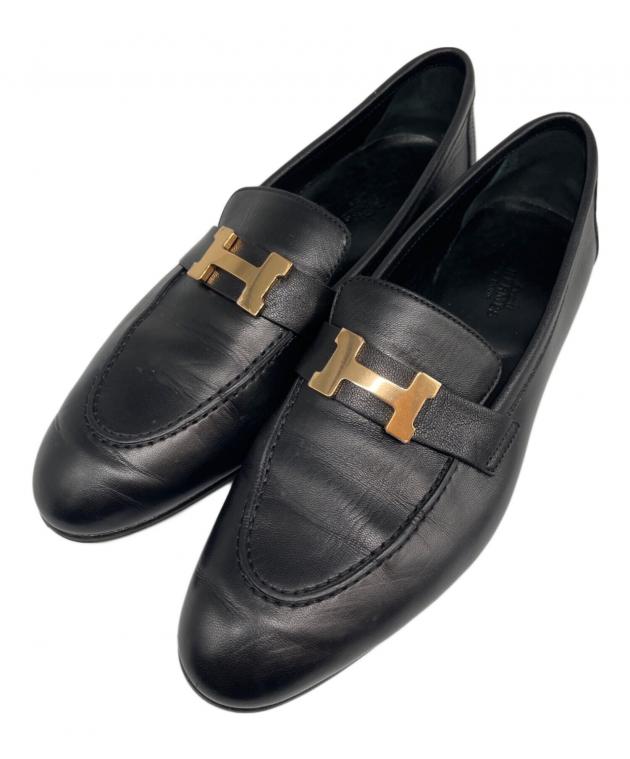 中古・古着通販】HERMES (エルメス) コンスタンスローファー ブラック