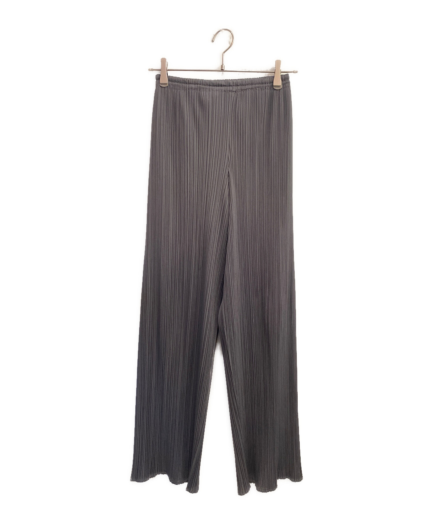 PLEATS PLEASE プリーツパンツ ダークグレー 中古・古着通販】PLEATS PLEASE (プリーツプリーズ) プリーツパンツ