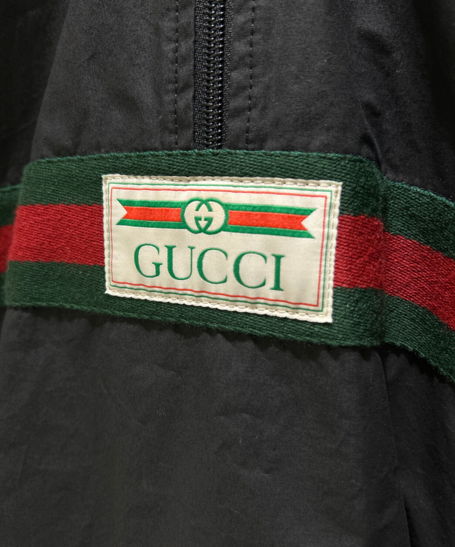 限定【未使用】GUCCI ナイロンジャケット フーディ シェリーライン XL 中古・古着通販】GUCCI (グッチ) シェリーラインアノラックパーカー