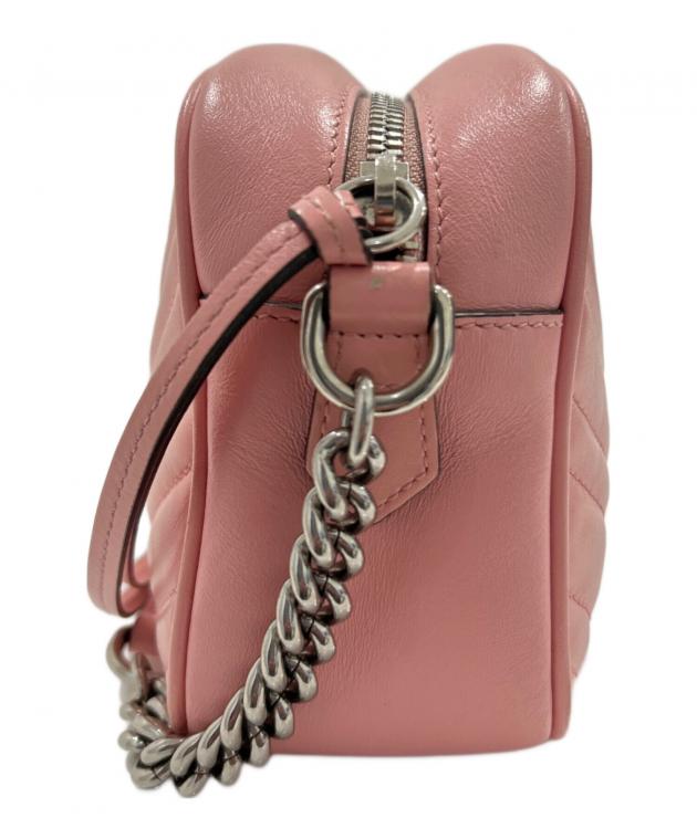 中古・古着通販】GUCCI (グッチ) GGマーモントショルダーバッグ ピンク