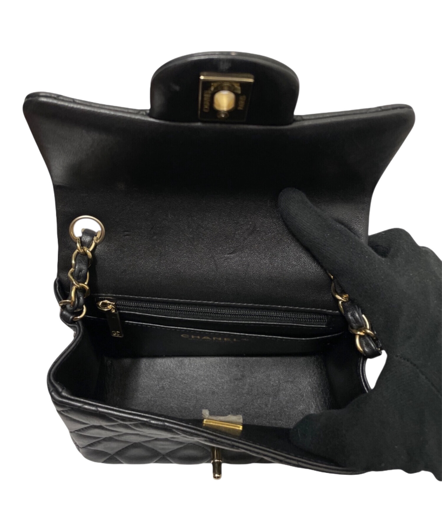 中古・古着通販】CHANEL (シャネル) ミニマトラッセ17 ブラック サイズ