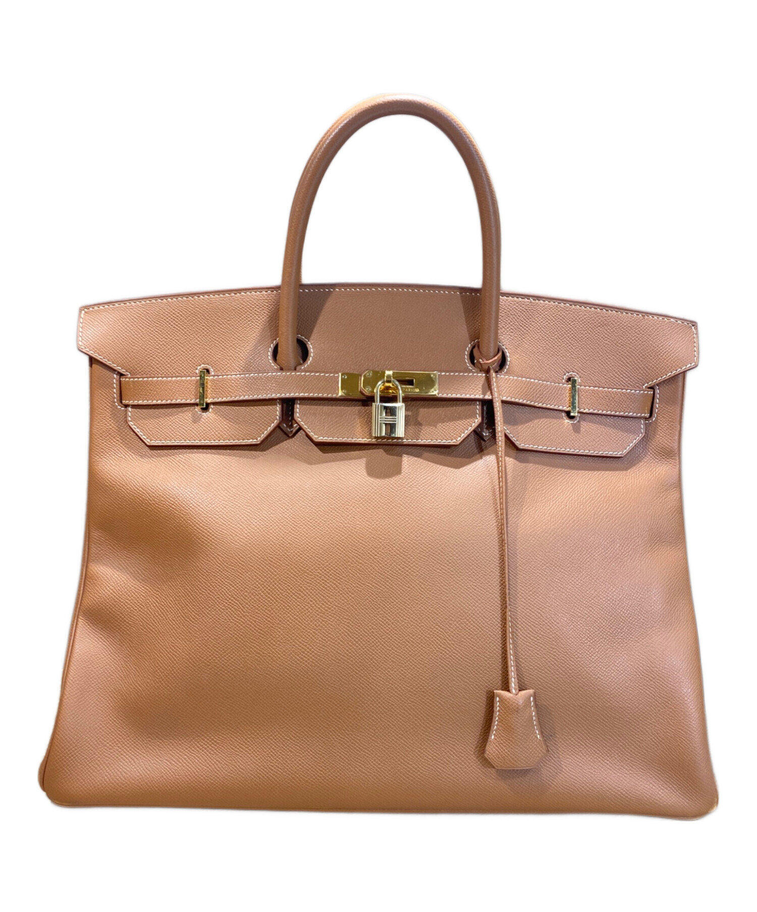希少✨ 状態良好 バーキン スタイル ベージュ ハンドバッグ ゴールド金具 中古・古着通販】HERMES (エルメス) バーキン40/ゴールド金具