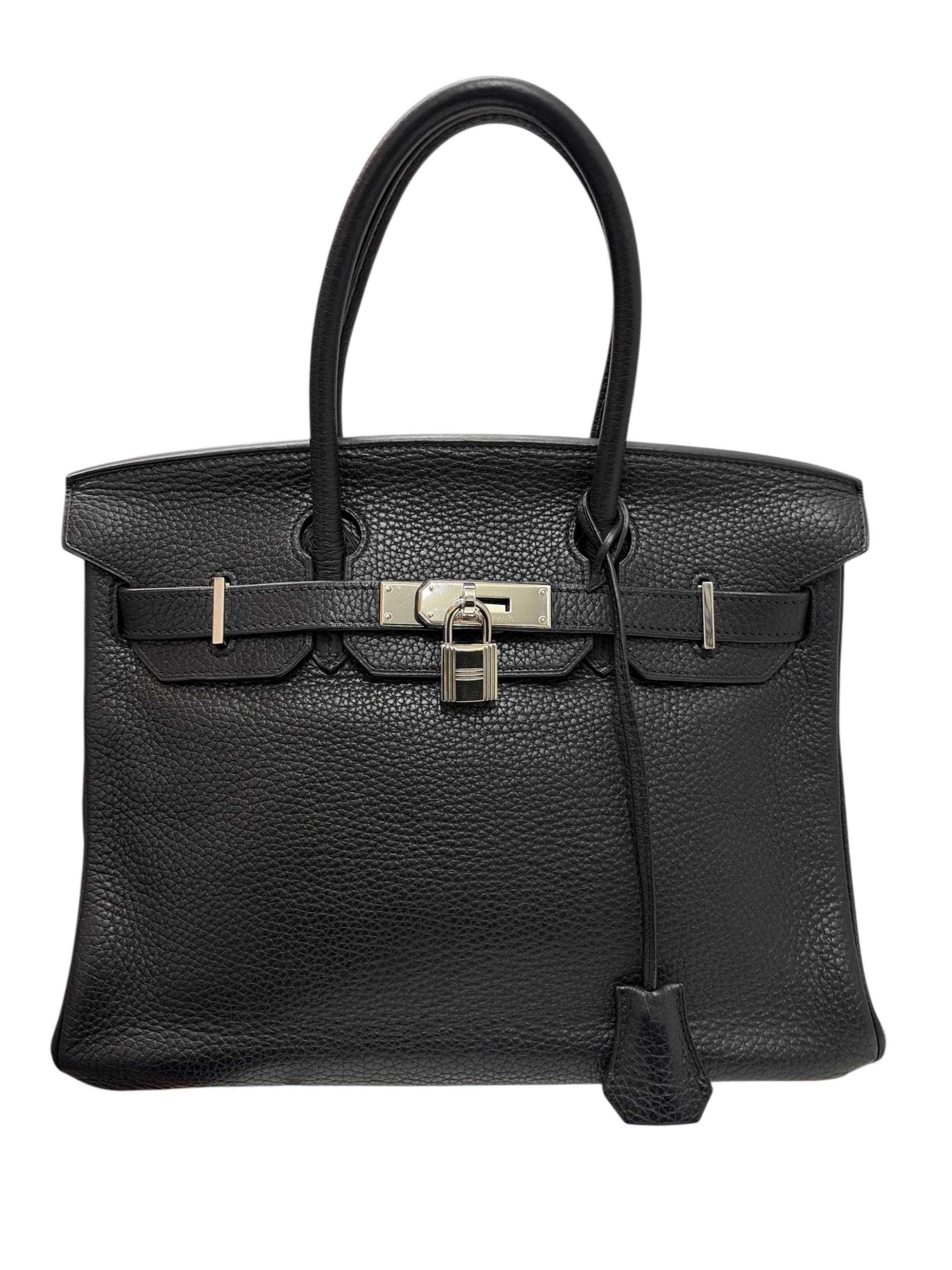 【広尾店】エルメス HERMES バーキン30 ハンドバッグ トリヨンクレマンス ブラック SV金具 □N刻印(2010年) 【17884】 HERMES（エルメス） バーキン30 □J刻印 ブラック シルバー金具